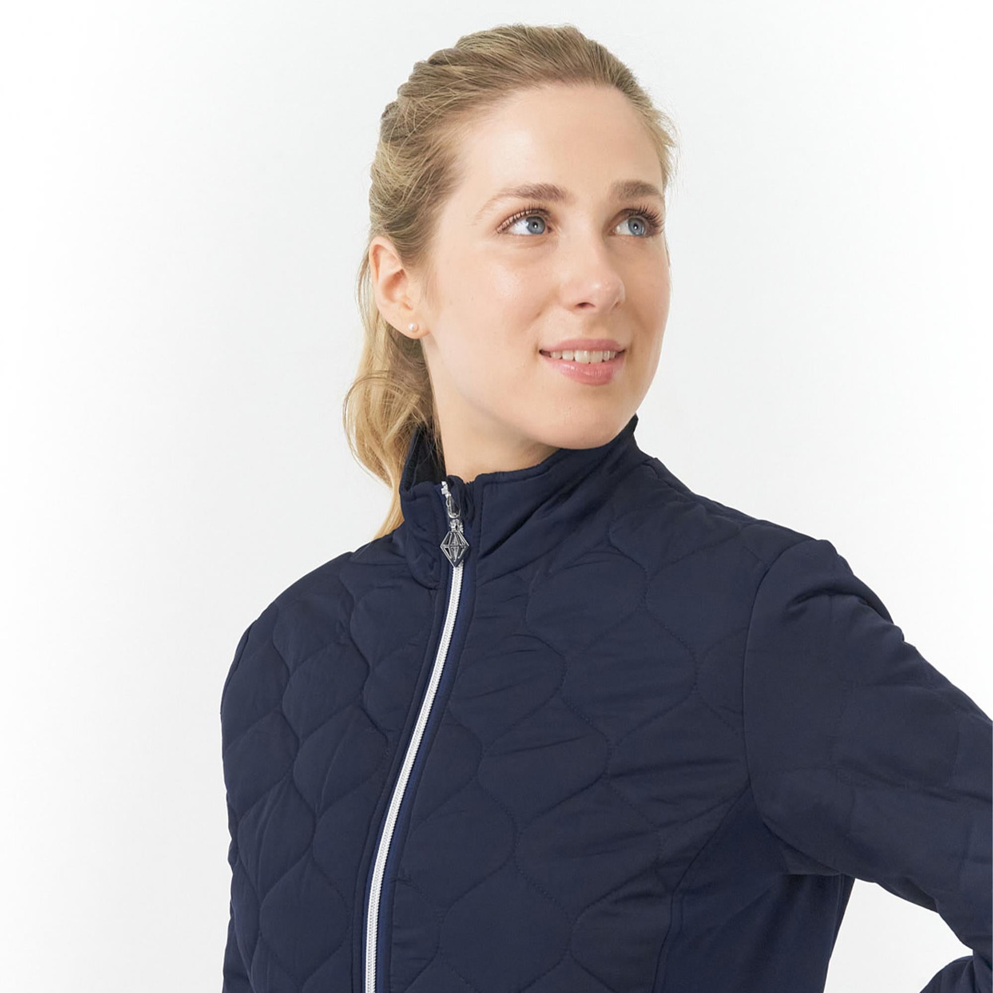 Pure Golf Bronwyn Quilted Ladies Golf Jacket Navy