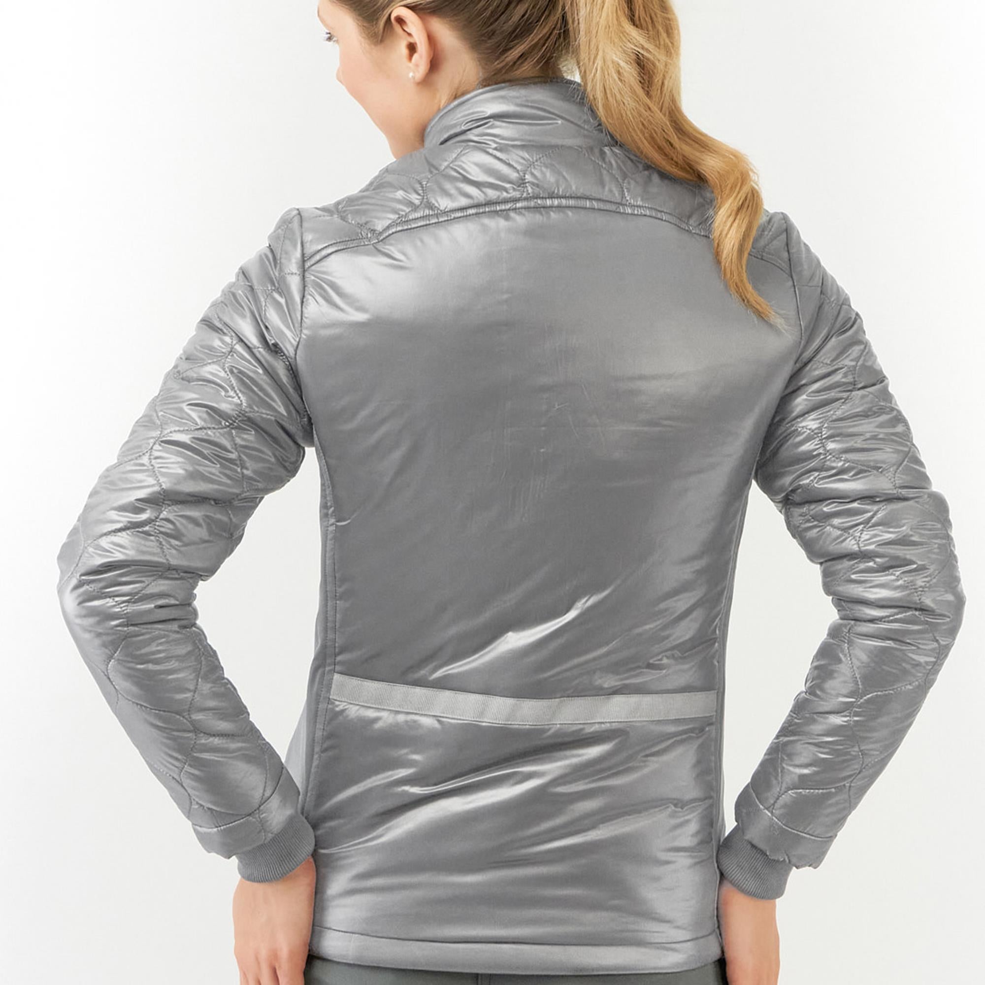 Pure Golf Bronwyn Quilted Ladies Golf Jacket Charcoal Grey