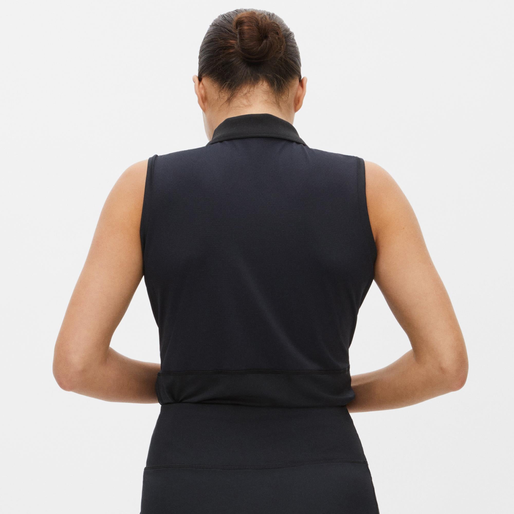 Rohnisch Nicky Ladies Sleeveless Golf Polo Shirt Black