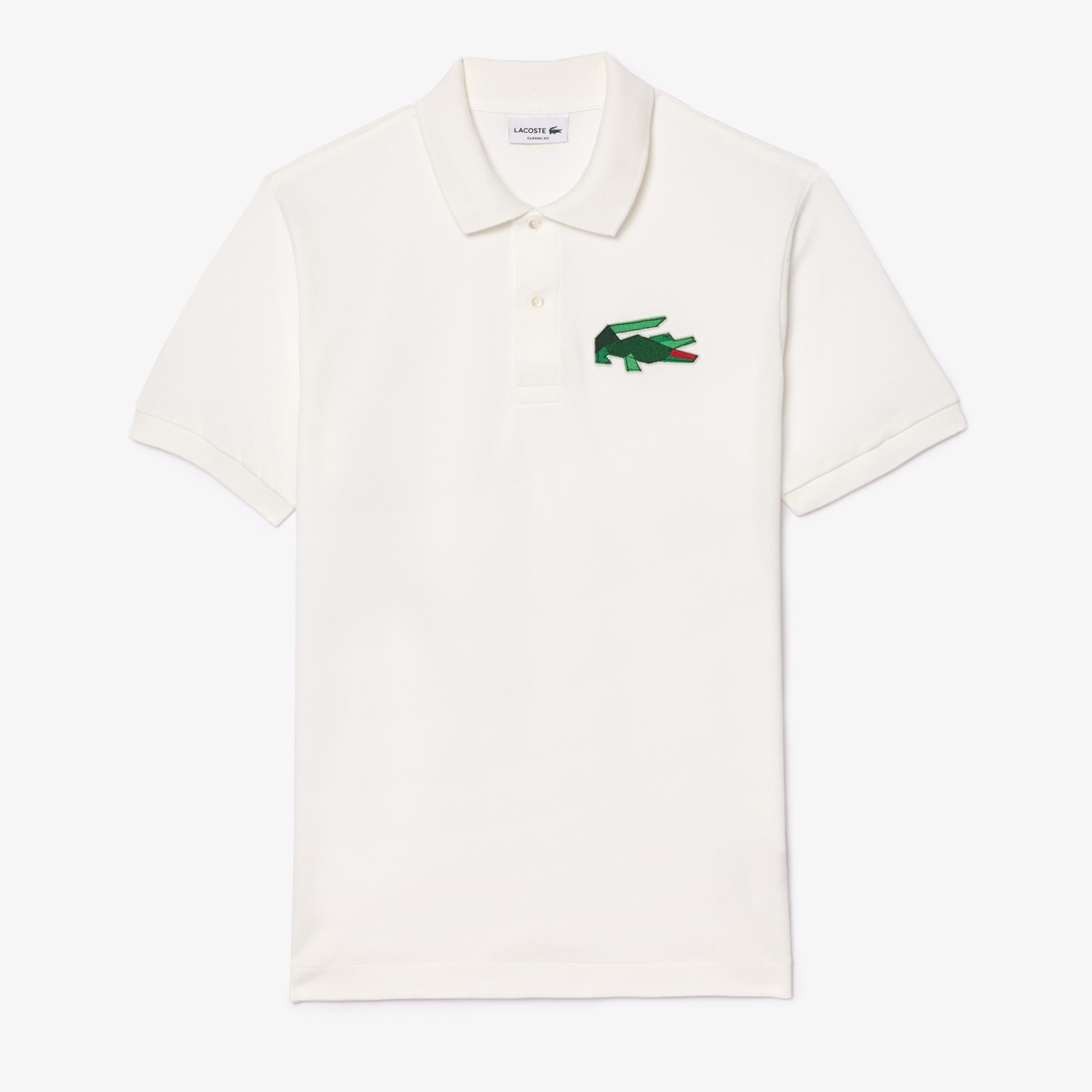 Lacoste Classic Fit L1212 Graphic Badge Polo Shirt White