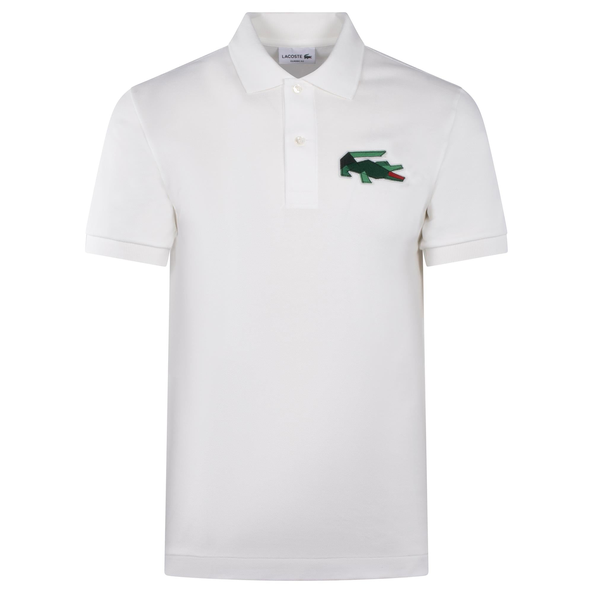 Lacoste Classic Fit L1212 Graphic Badge Polo Shirt White