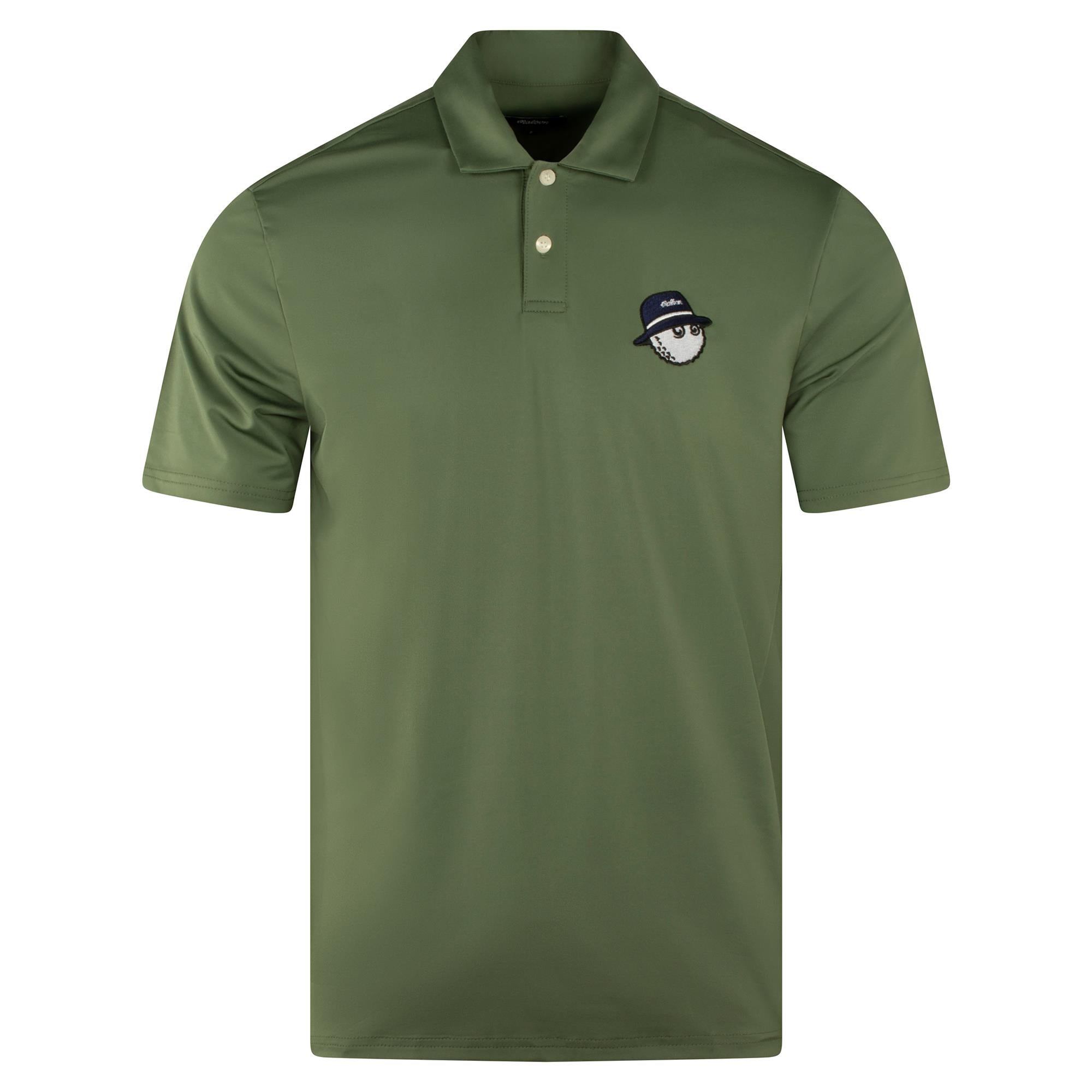 Malbon Golf Cooper Bucket Performance Pique Polo Shirt Sage