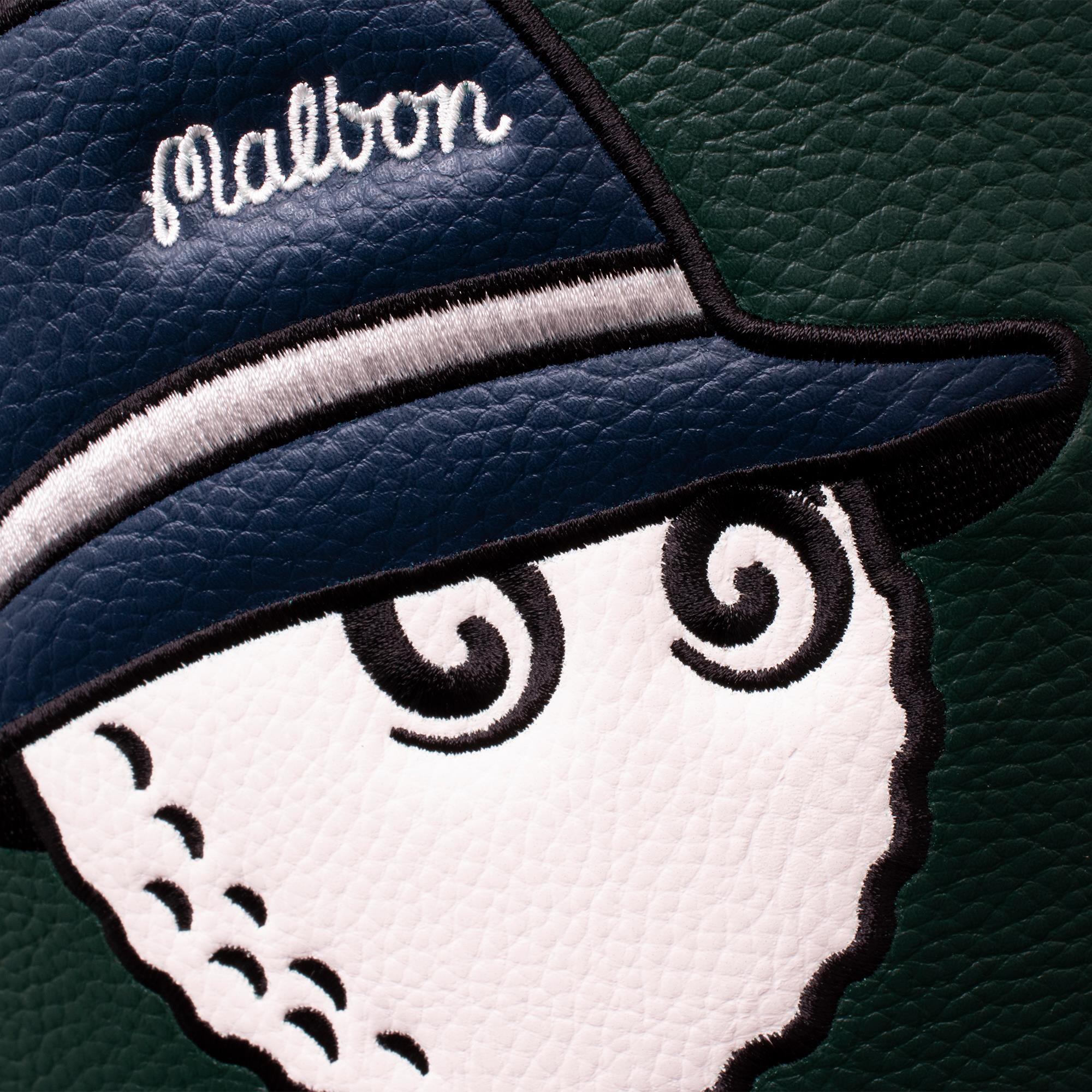 Malbon Golf Cooper Bucket PU Leather Stand Bag Green/Navy