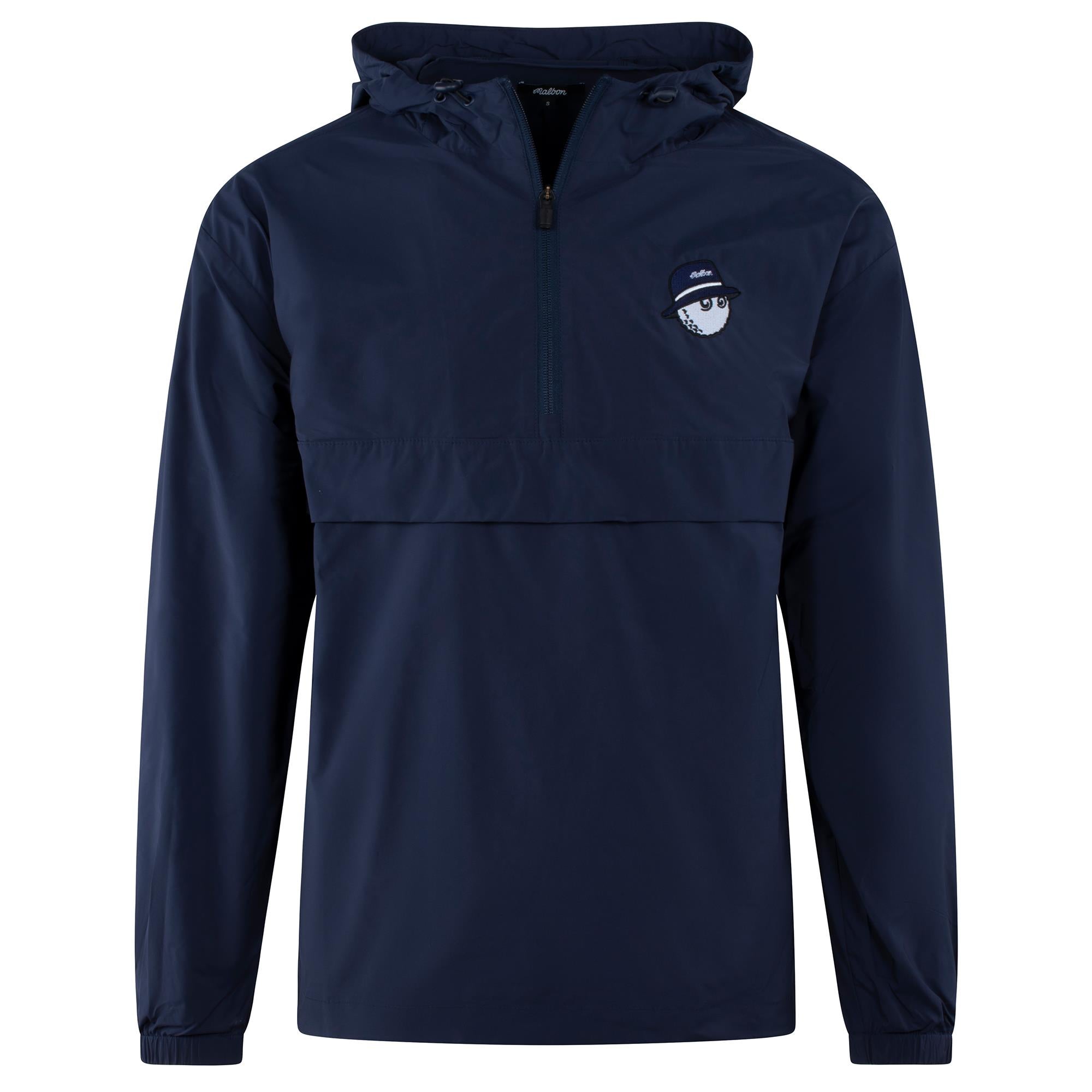 Malbon Golf Cooper Bucket Nylon Anorak Golf Jacket Navy
