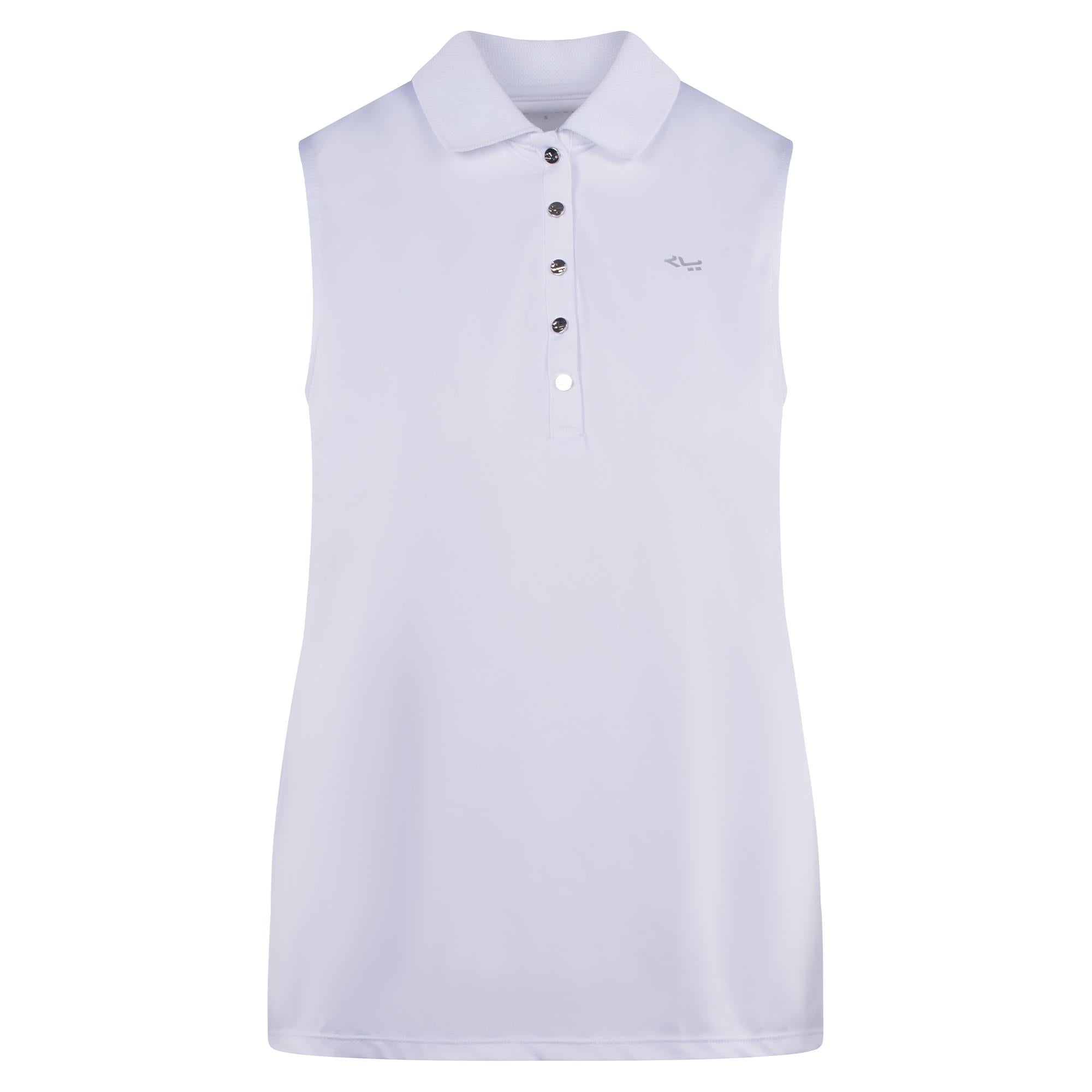 Rohnisch Ladies Pleated S/Less Golf Polo Shirt White