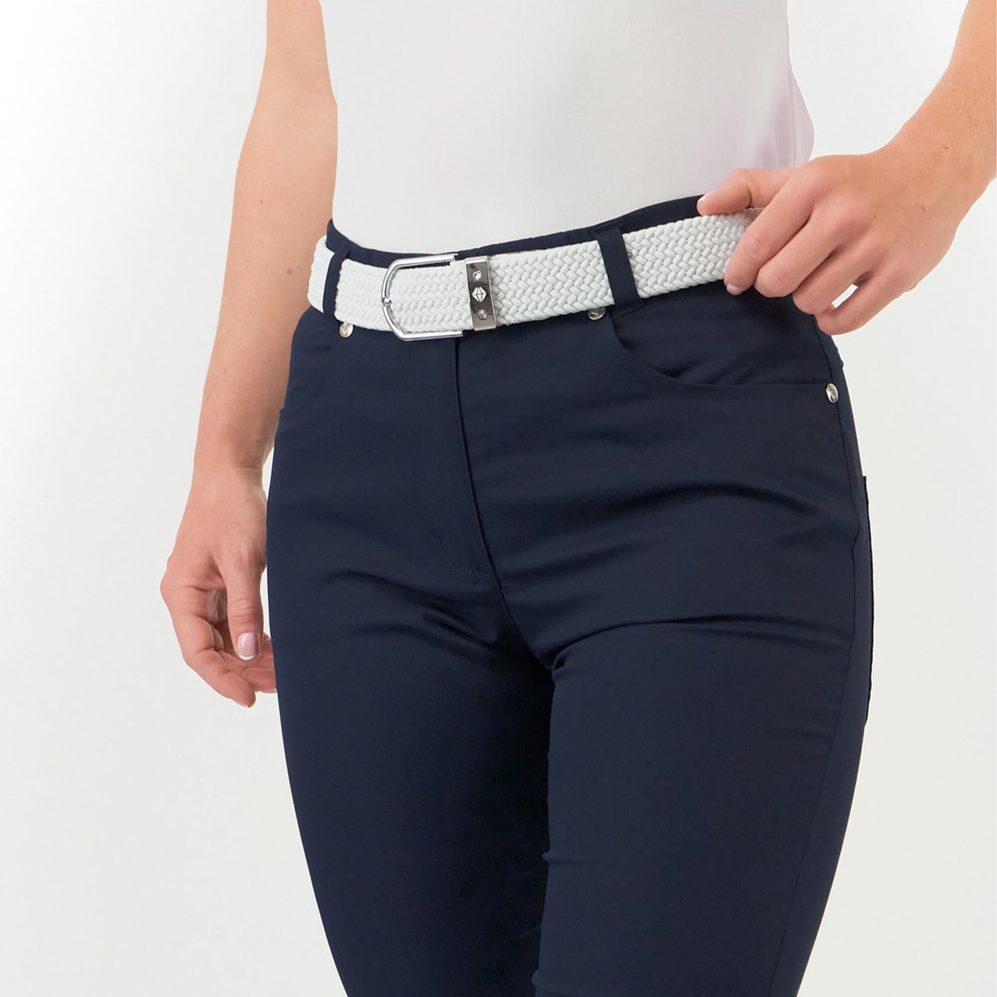 Pure Golf Paige Woven Stretch Belt White