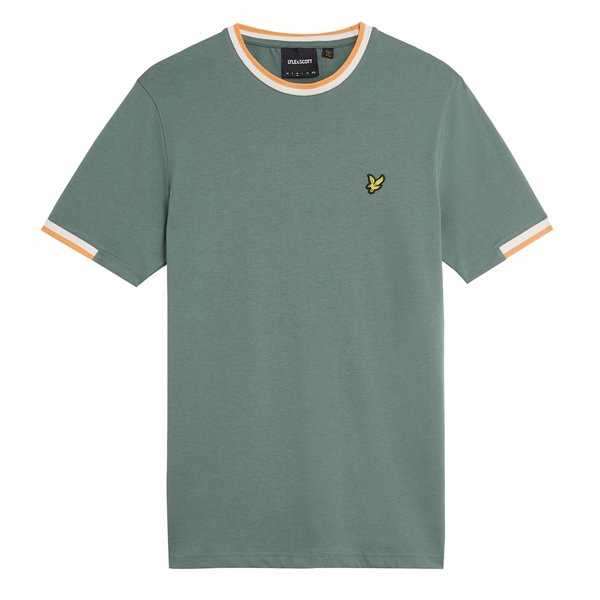 Lyle & Scott Half Tipped T-Shirt Green Mercurial