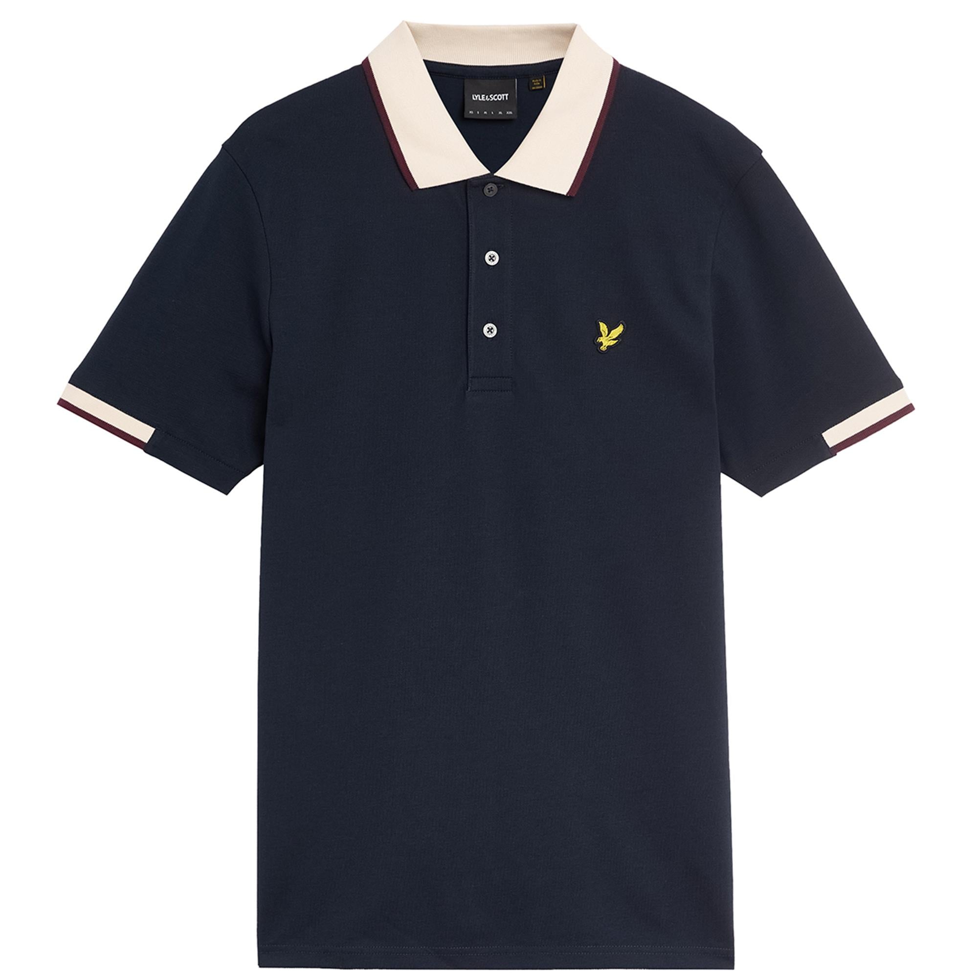 Lyle & Scott Half Tipped Mens Polo Shirt Dark Navy