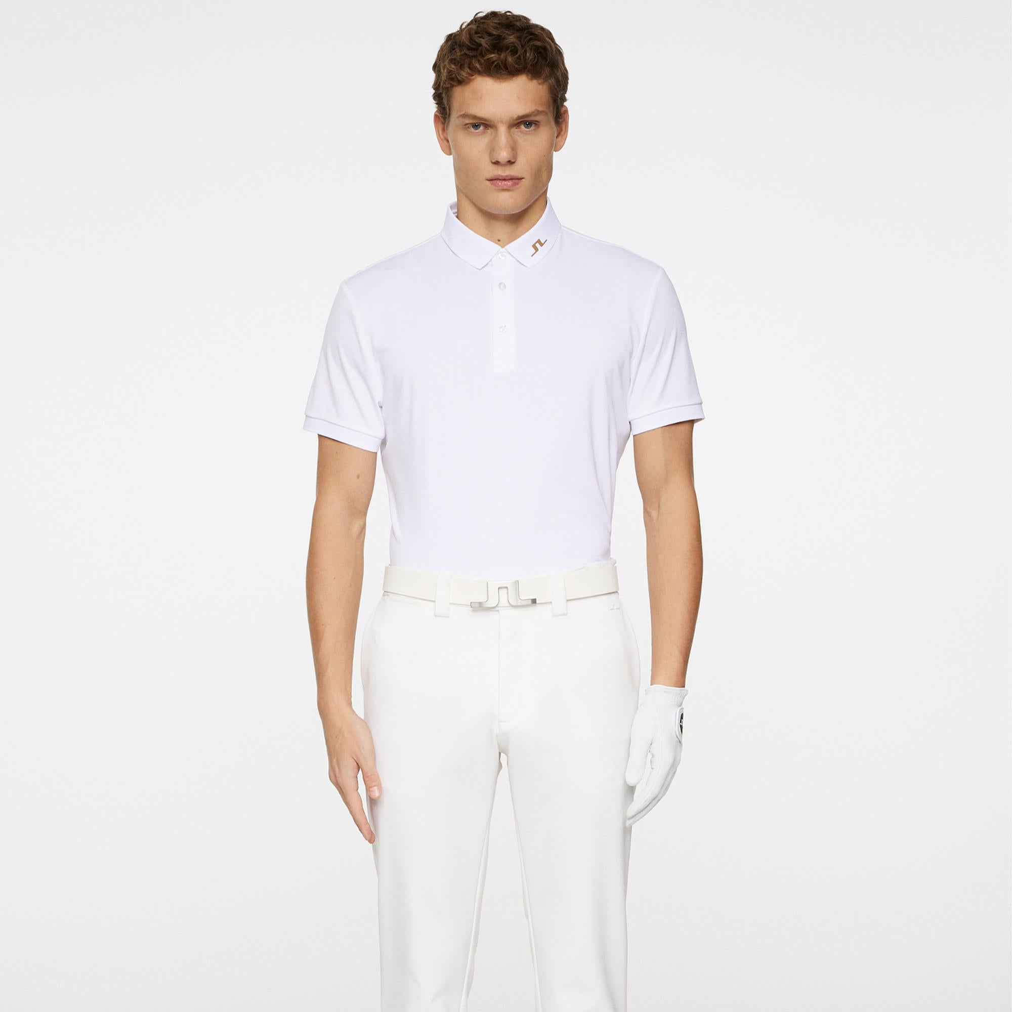 J Lindeberg KV Mens Golf Polo Shirt White