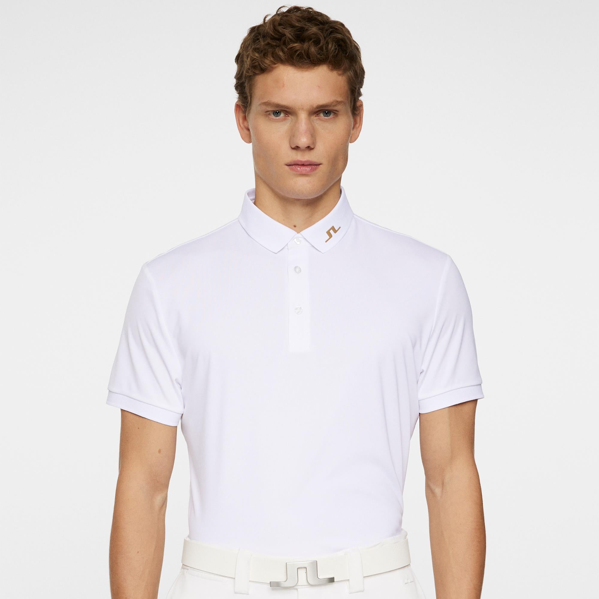 J Lindeberg KV Mens Golf Polo Shirt White