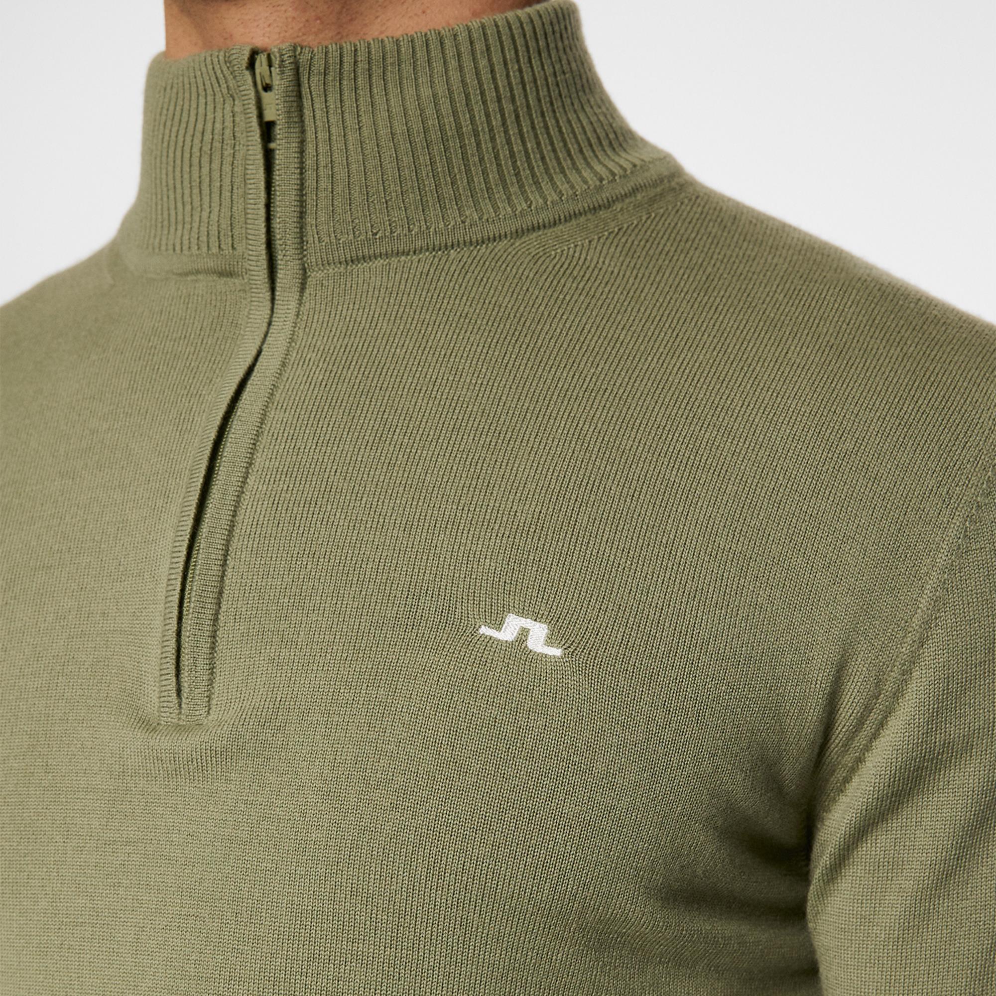 J Lindeberg Kian Tour Merino Mens Sweater Oil Green