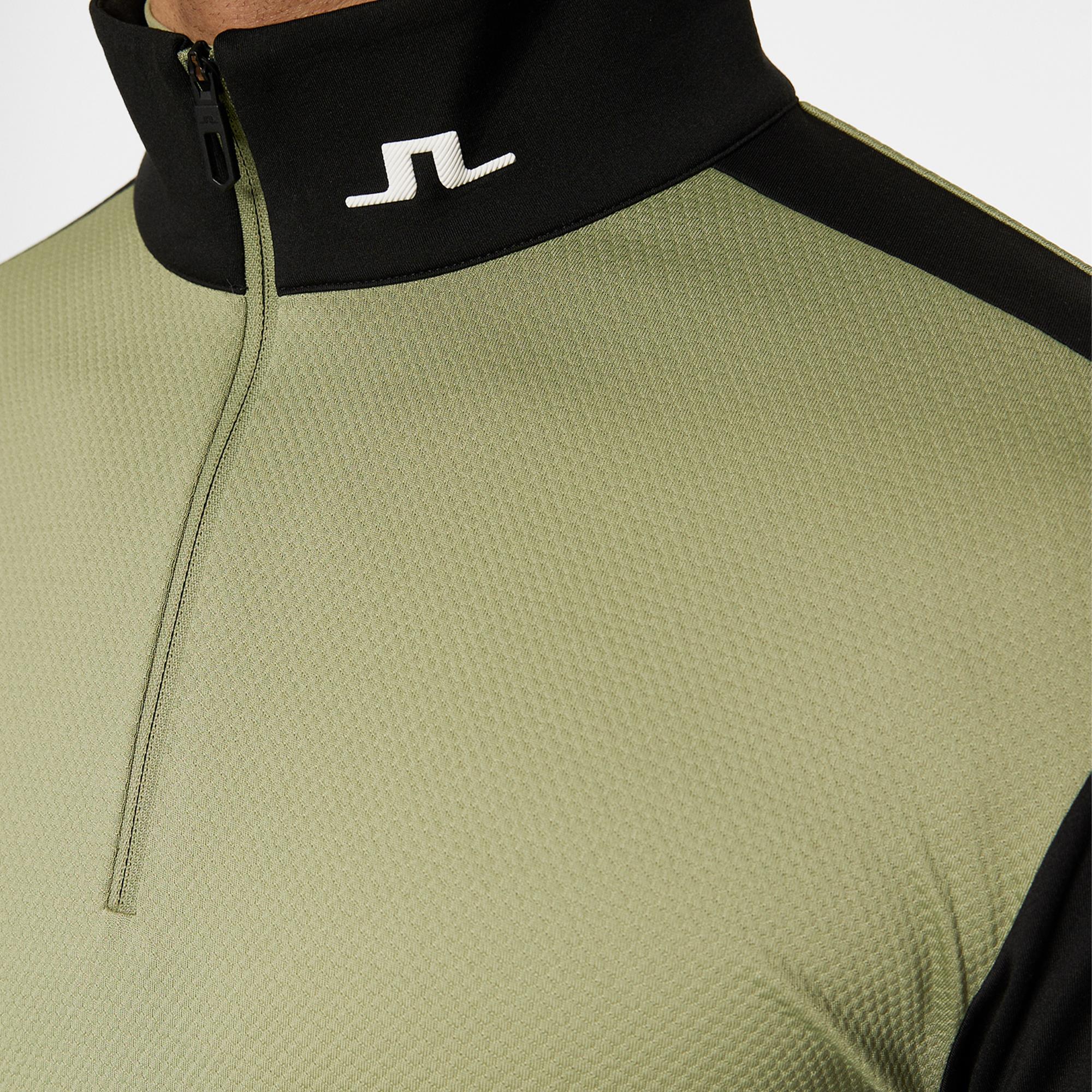 J Lindeberg Heath Strike Mens Golf Mid Layer Oil Green