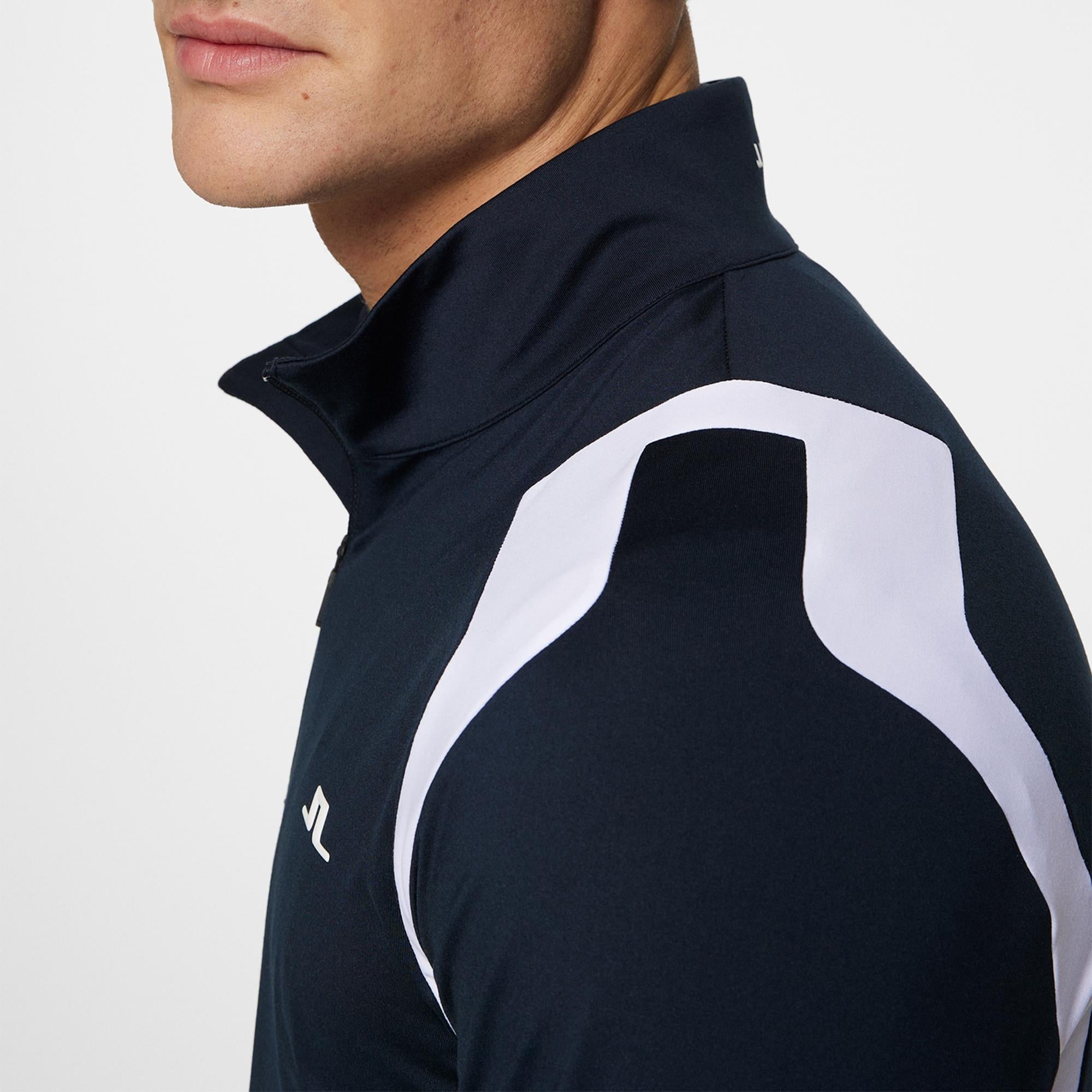 J Lindeberg Lukas Quarter Zip Mens Golf Mid Layer Navy