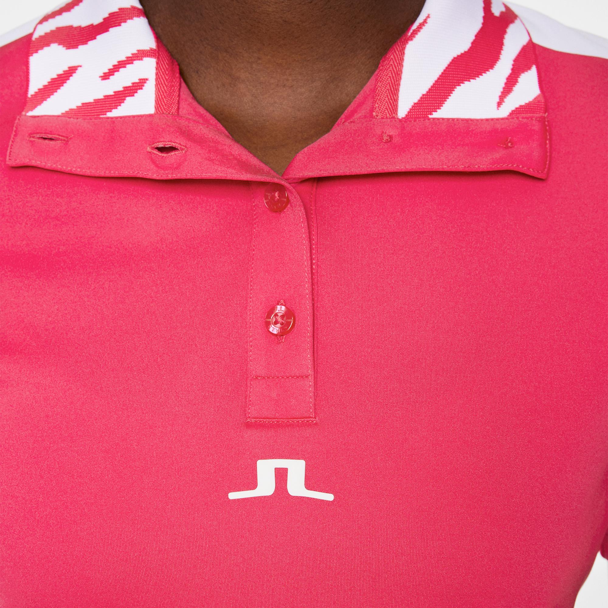 J Lindeberg Pip Ladies Golf Polo Shirt Azalea
