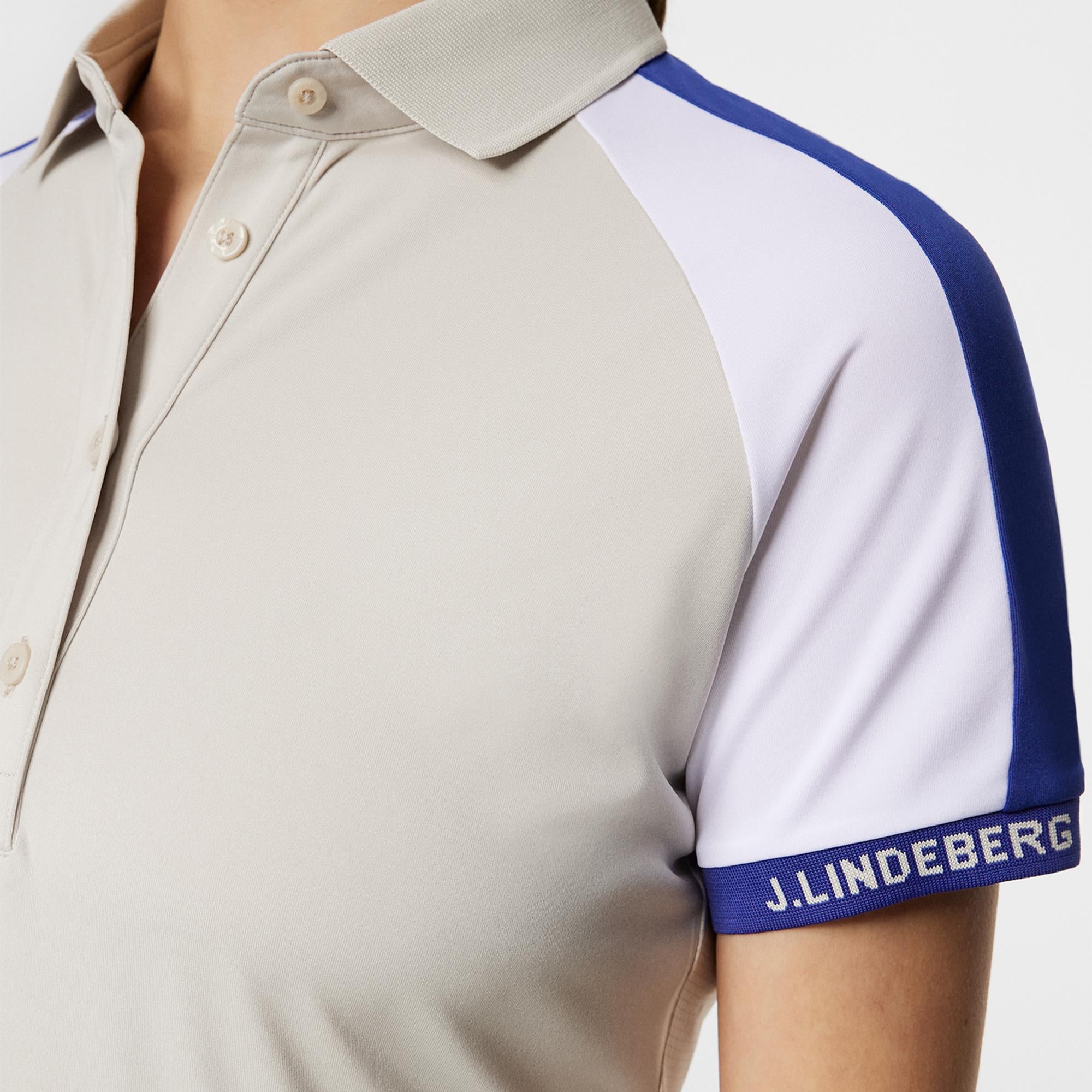 J Lindeberg Priya Ladies Golf Polo Shirt Moonbeam