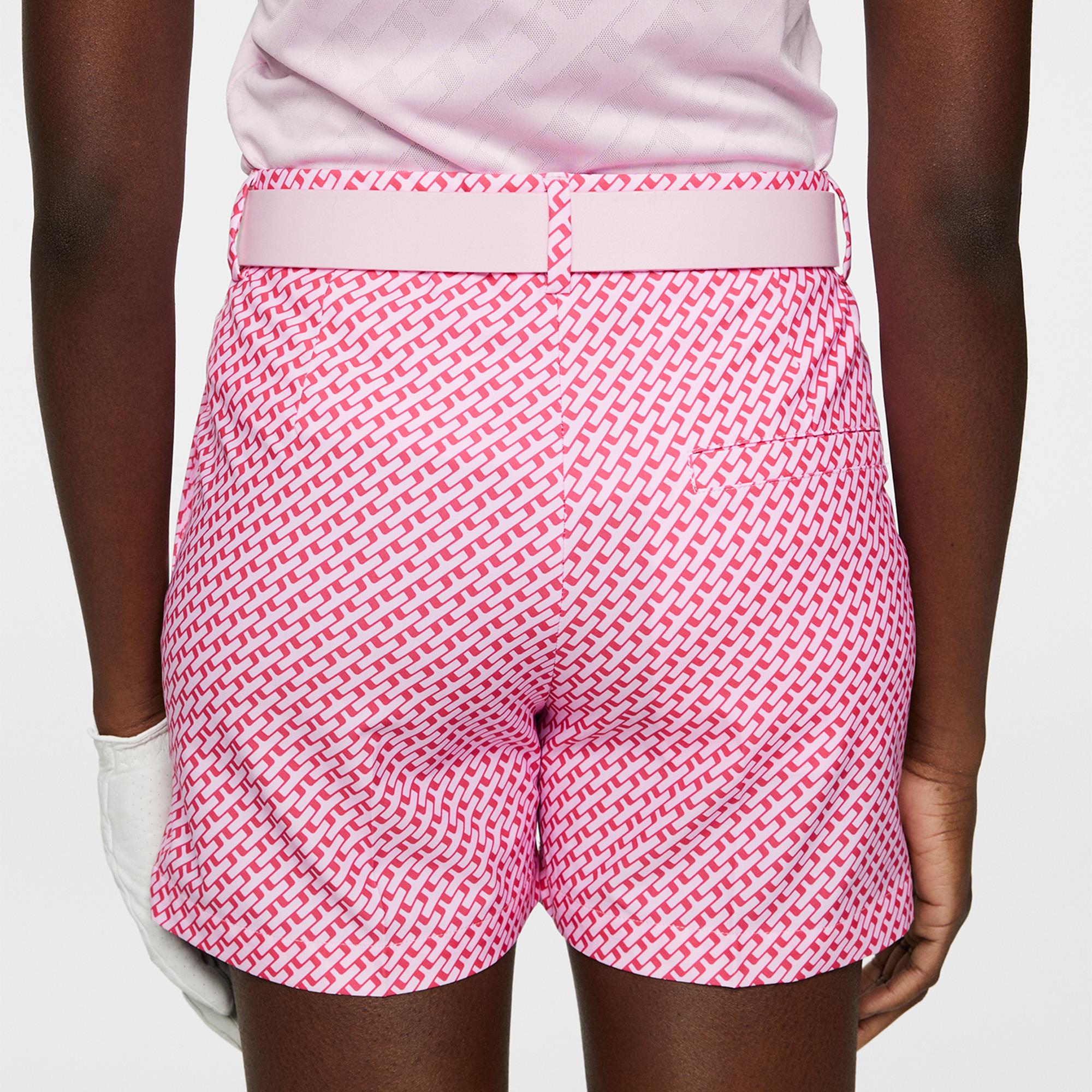 J Lindeberg Gwen Printed Ladies Golf Shorts Tour Geo Pink