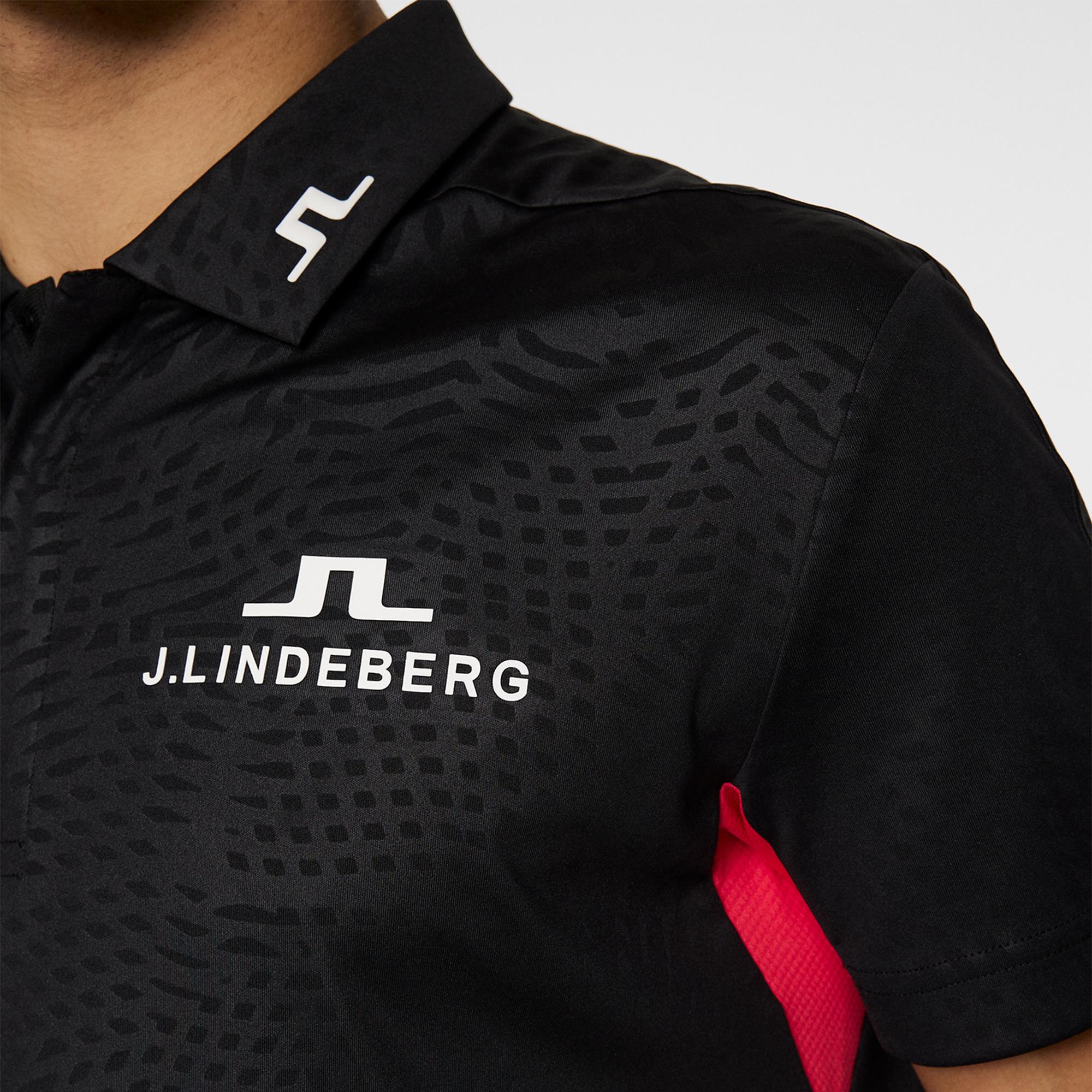 J Lindeberg Masters Dario Tour Mens Golf Polo Shirt Masters 25 Black