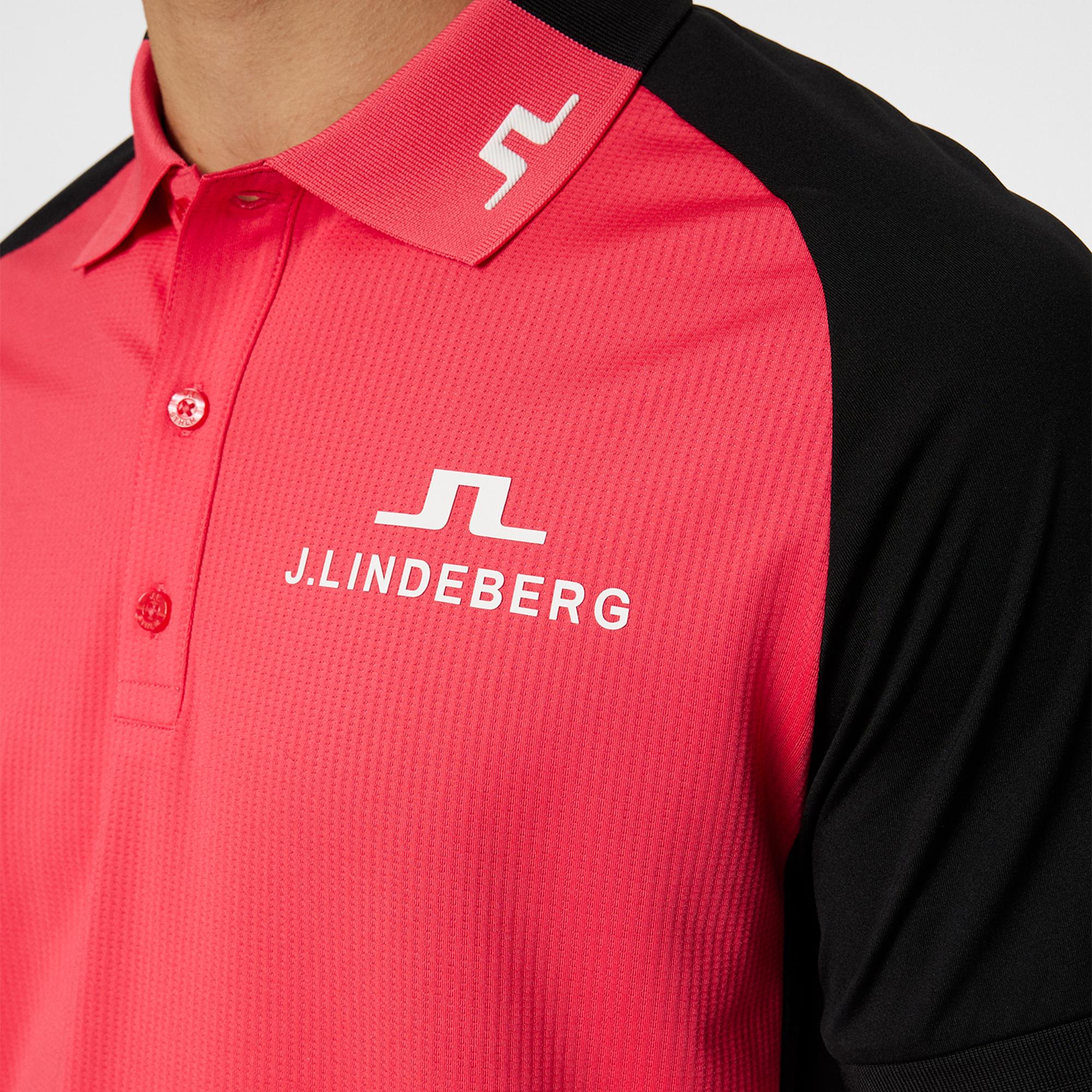 J Lindeberg Masters Calle Tour Mens Golf Polo Shirt Masters 25 Pink