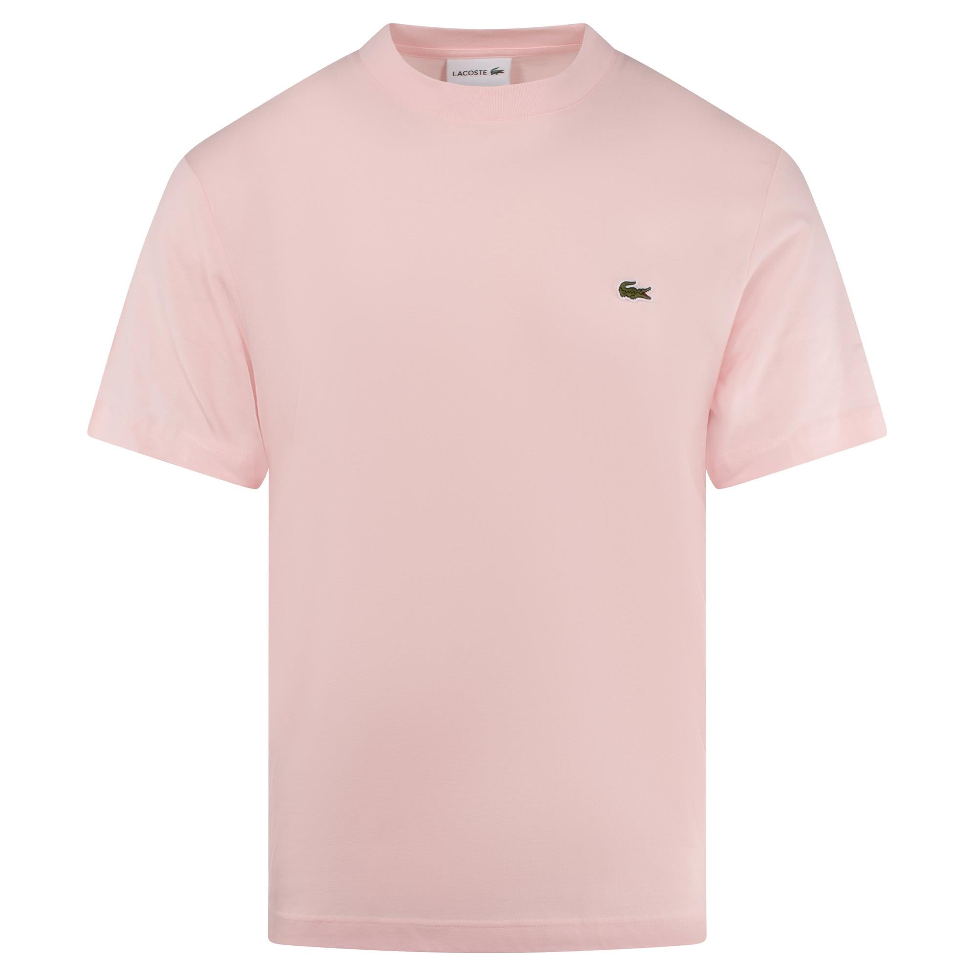 Lacoste Mens Classic Fit Cotton T-Shirt Flamingo Pink