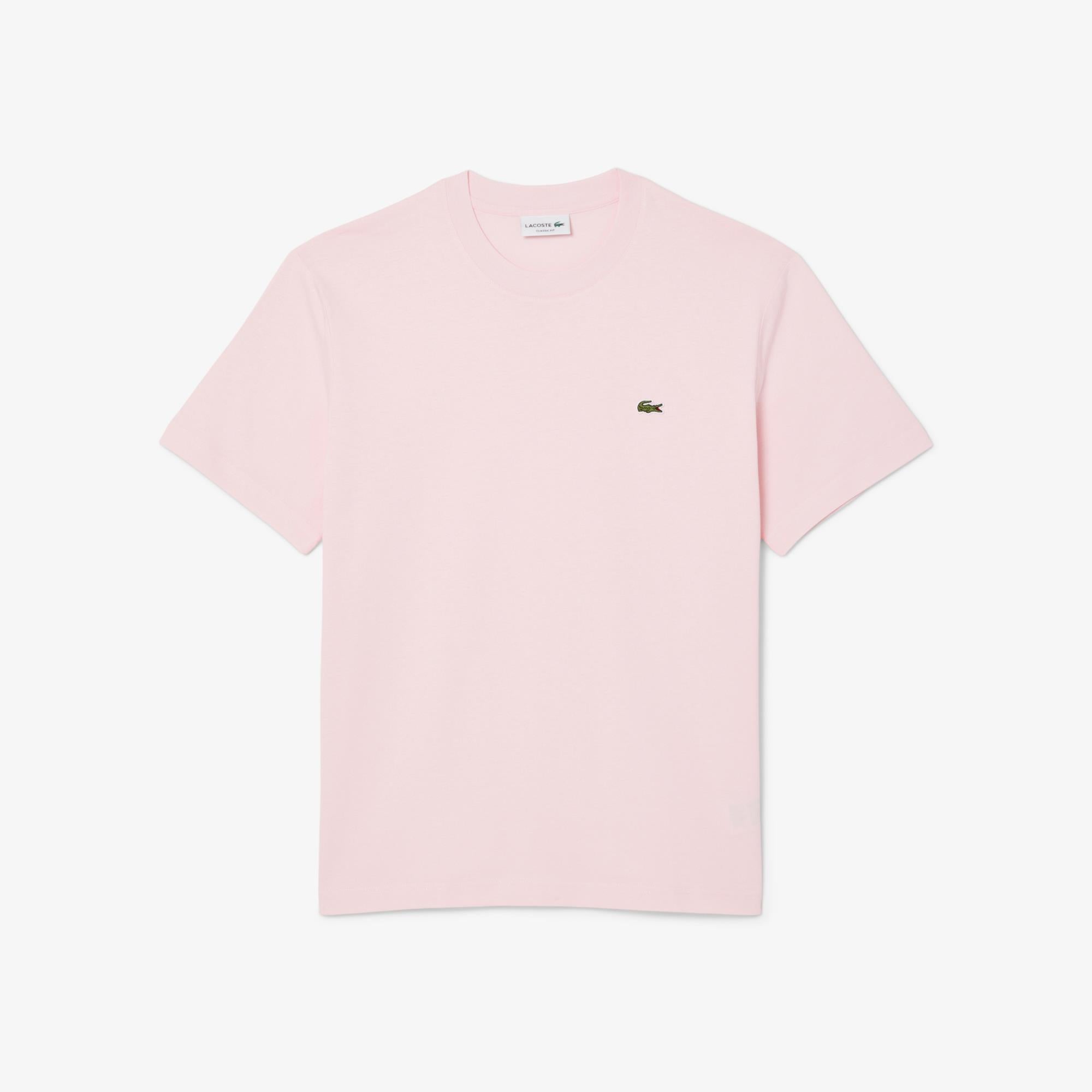 Lacoste Mens Classic Fit Cotton T-Shirt Flamingo Pink