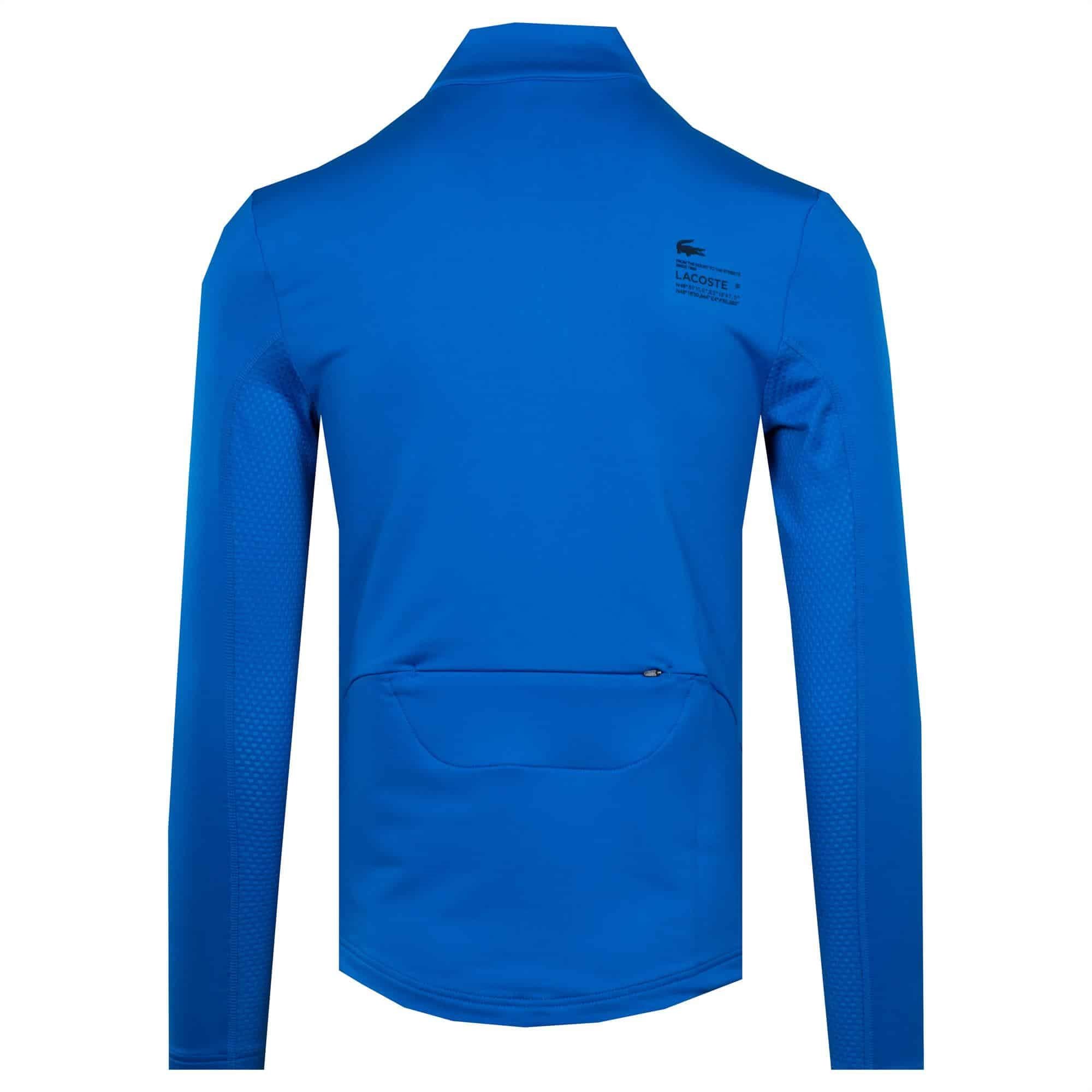 Lacoste Mens Sport Zip High Neck Sweatshirt Blue