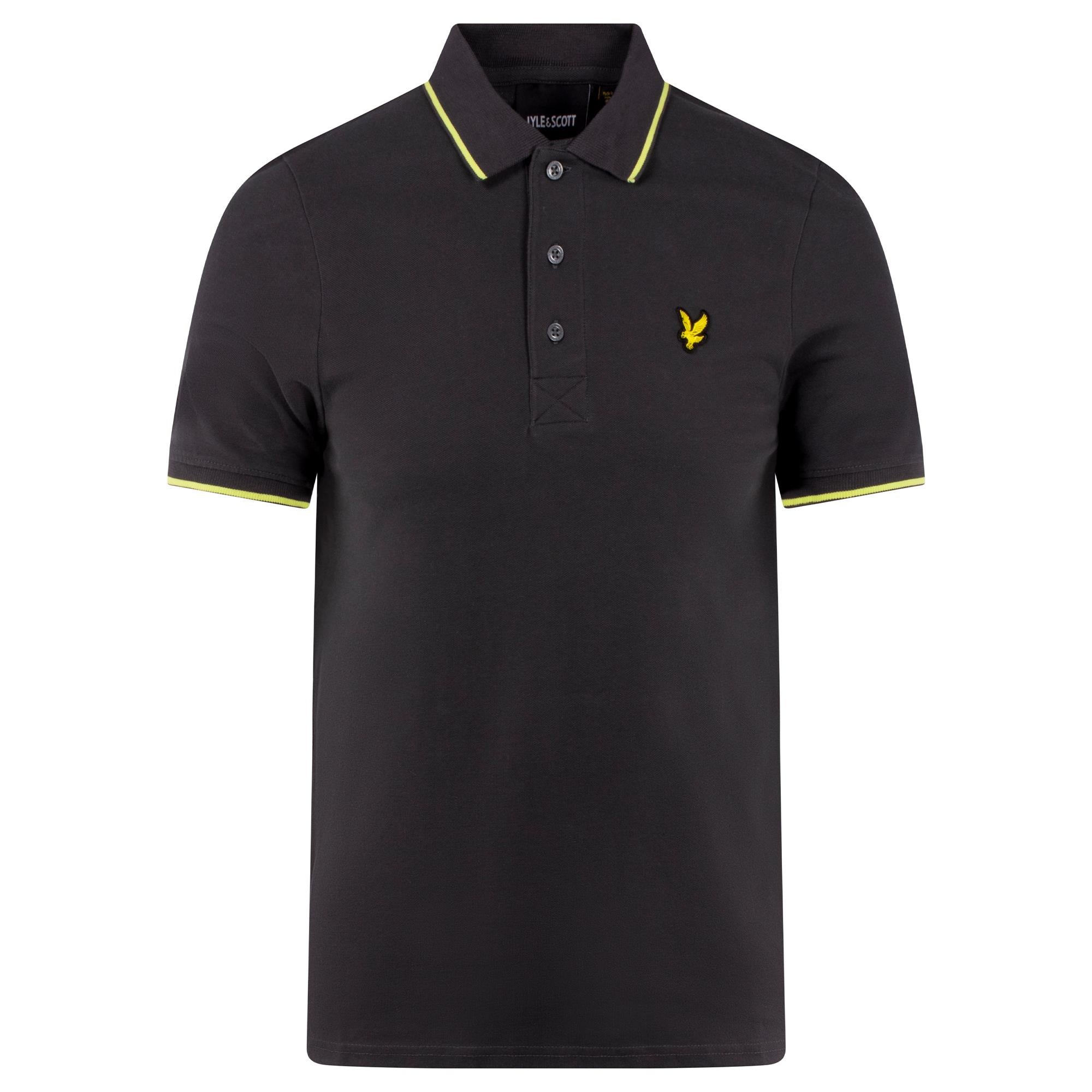 Lyle & Scott Tipped Mens Polo Shirt Gunmetal/Steward