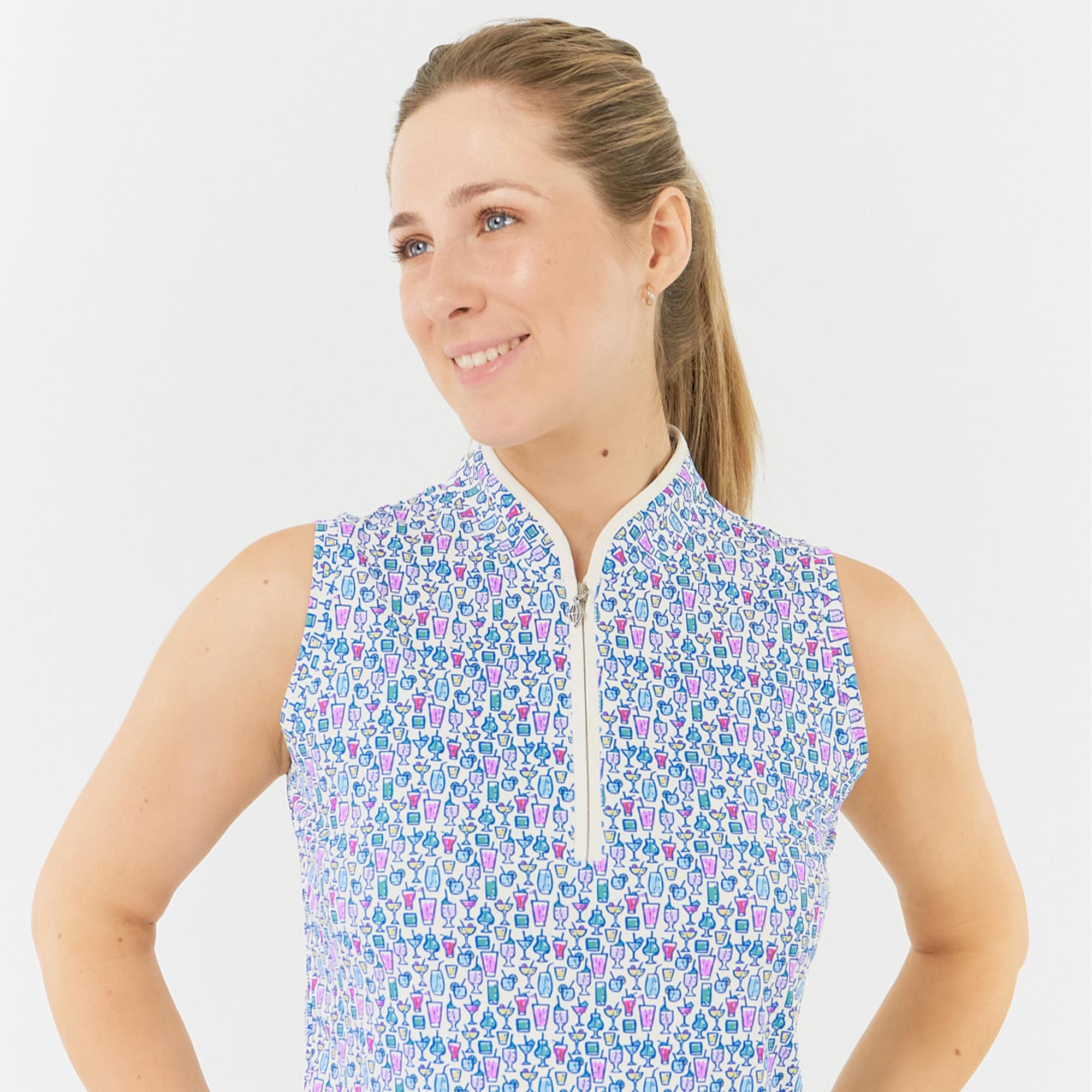 Pure Golf Rise Ladies Sleeveless Golf Polo Shirt Over Eighteen