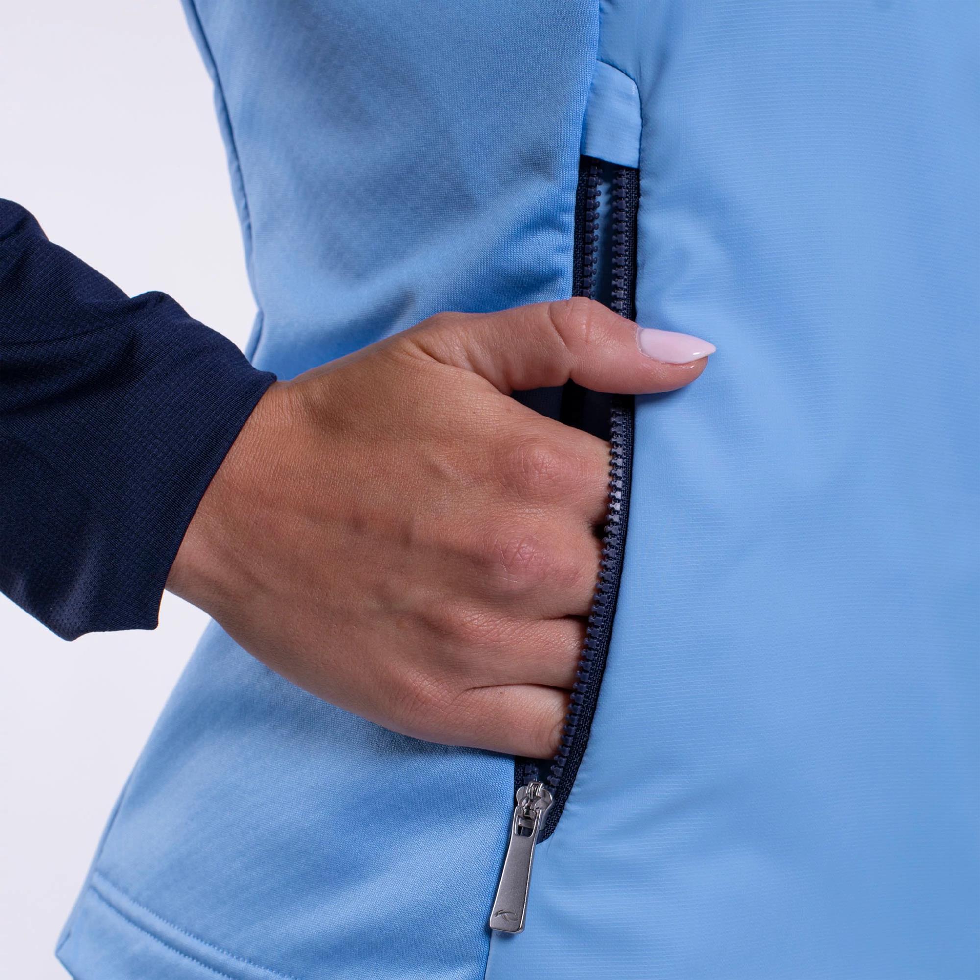 KJUS Radiation Ladies Windproof Golf Vest Blue Opal