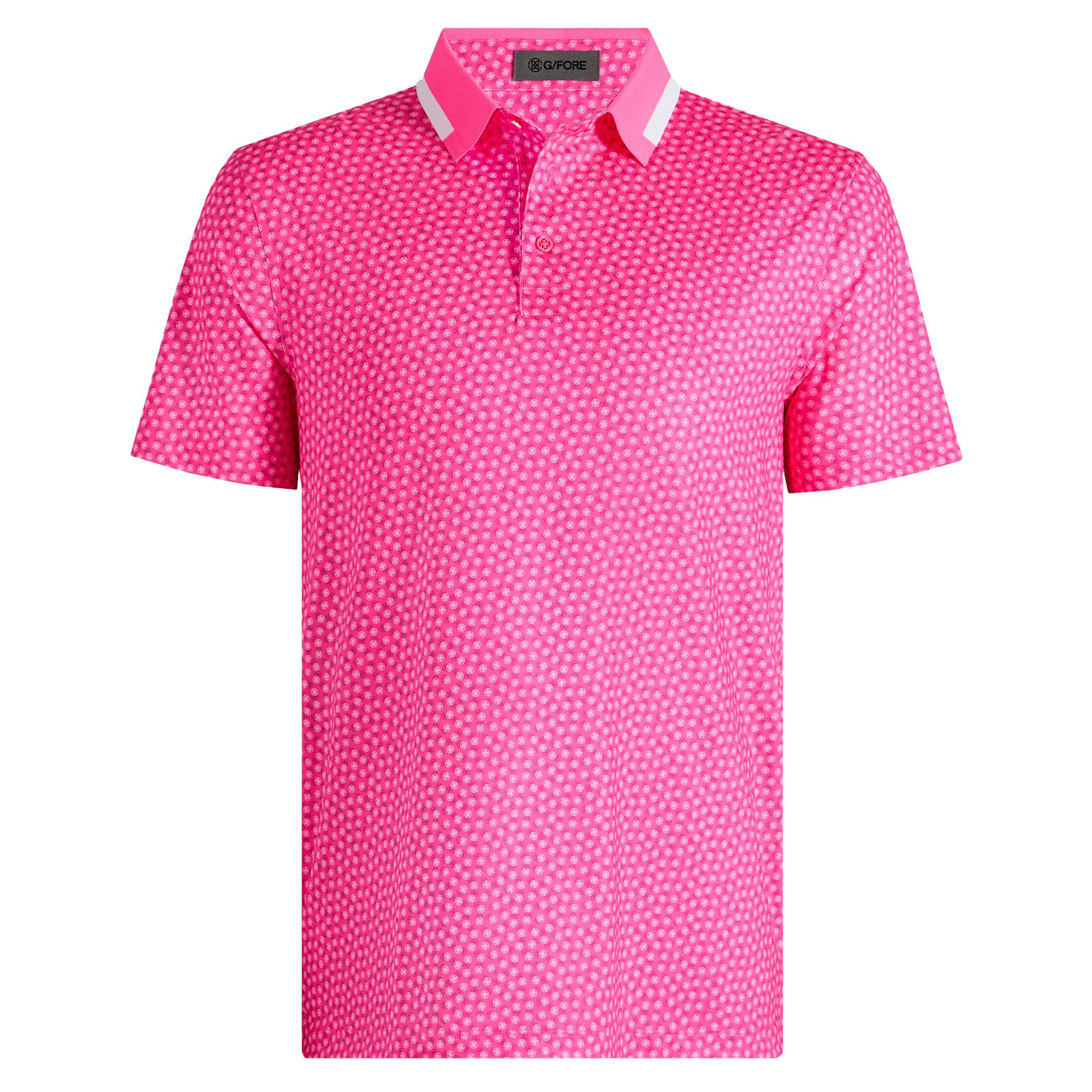 G/FORE 3 G'S Tech Jersey Mens Golf Polo Knockout Pink