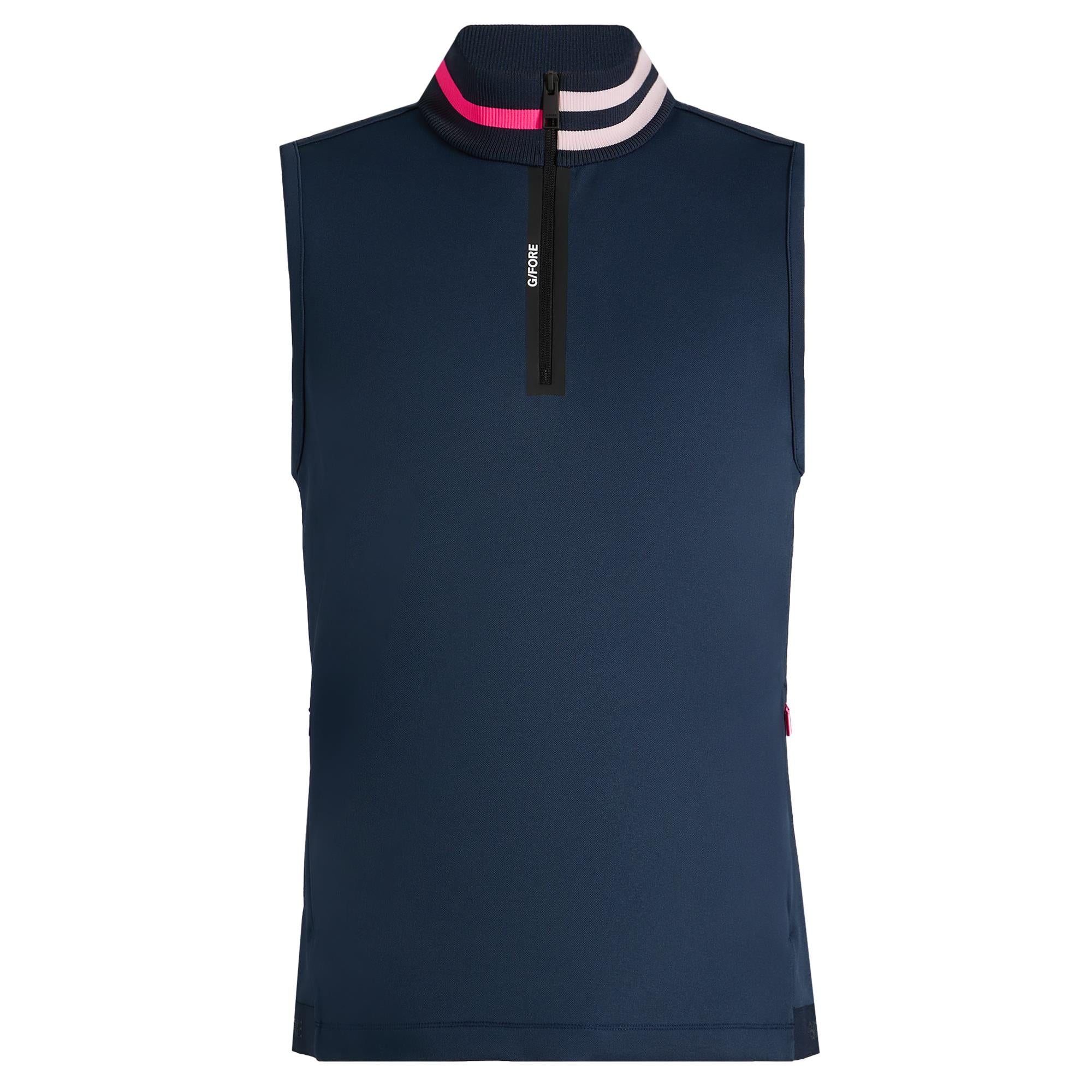 G/FORE Double Knit Pique Quarter Zip Mens Golf Vest Atlantic