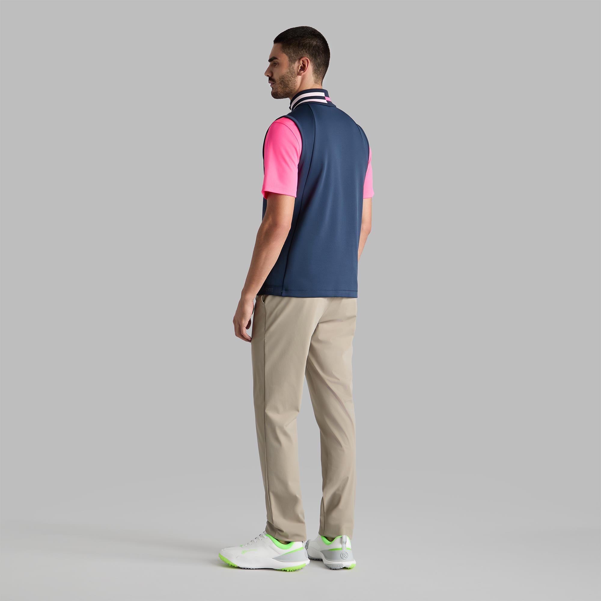 G/FORE Double Knit Pique Quarter Zip Mens Golf Vest Atlantic