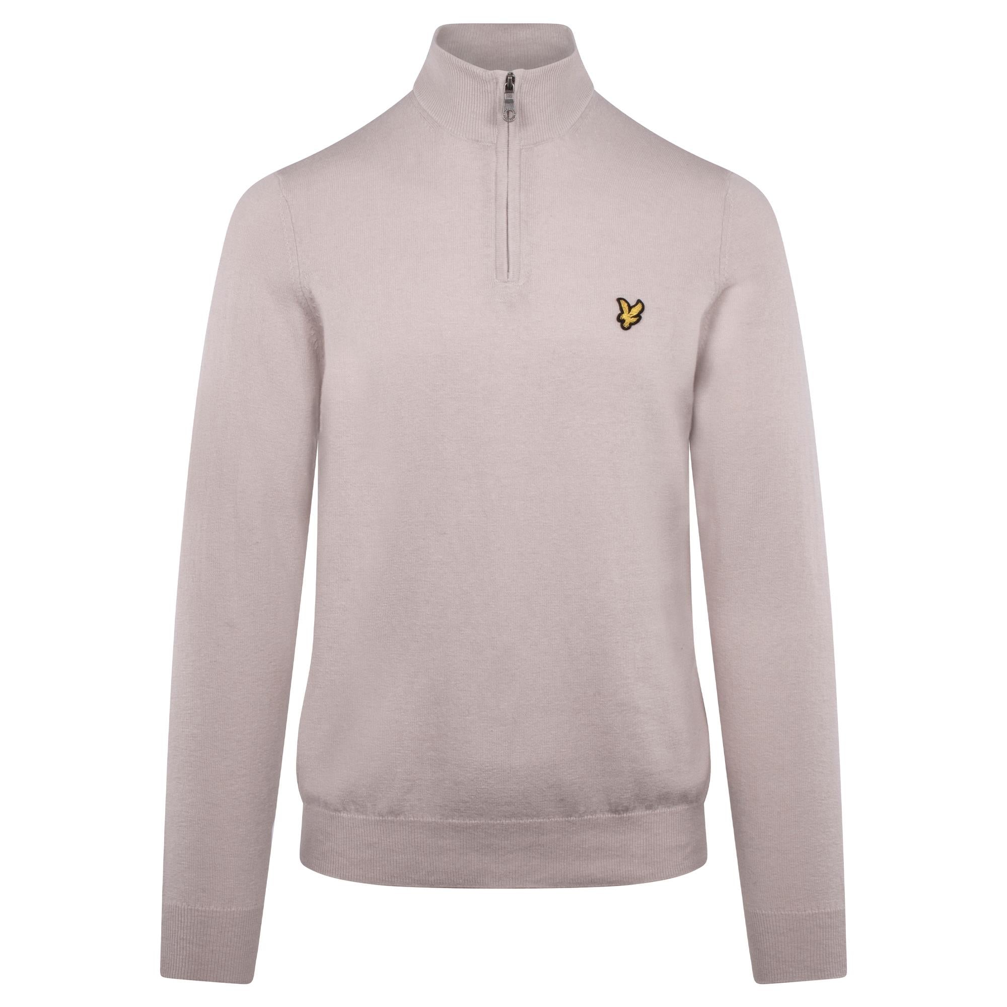 Lyle & Scott Cotton Merion Quarter Zip Jumper Cove