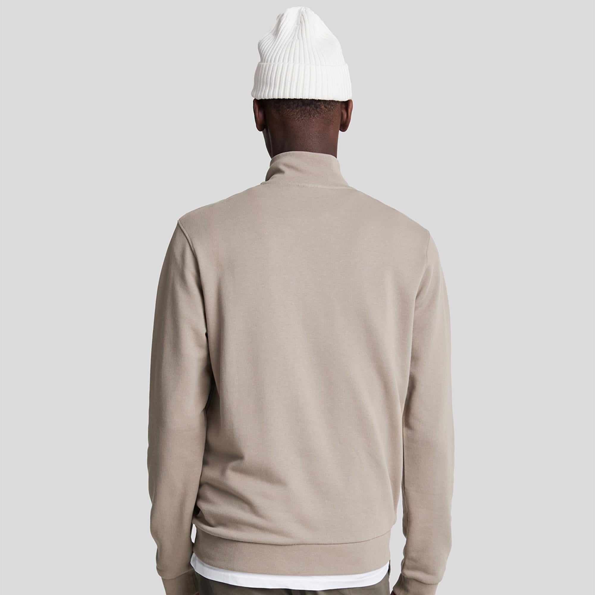 Lyle & Scott Cotton Merion Quarter Zip Jumper Cove