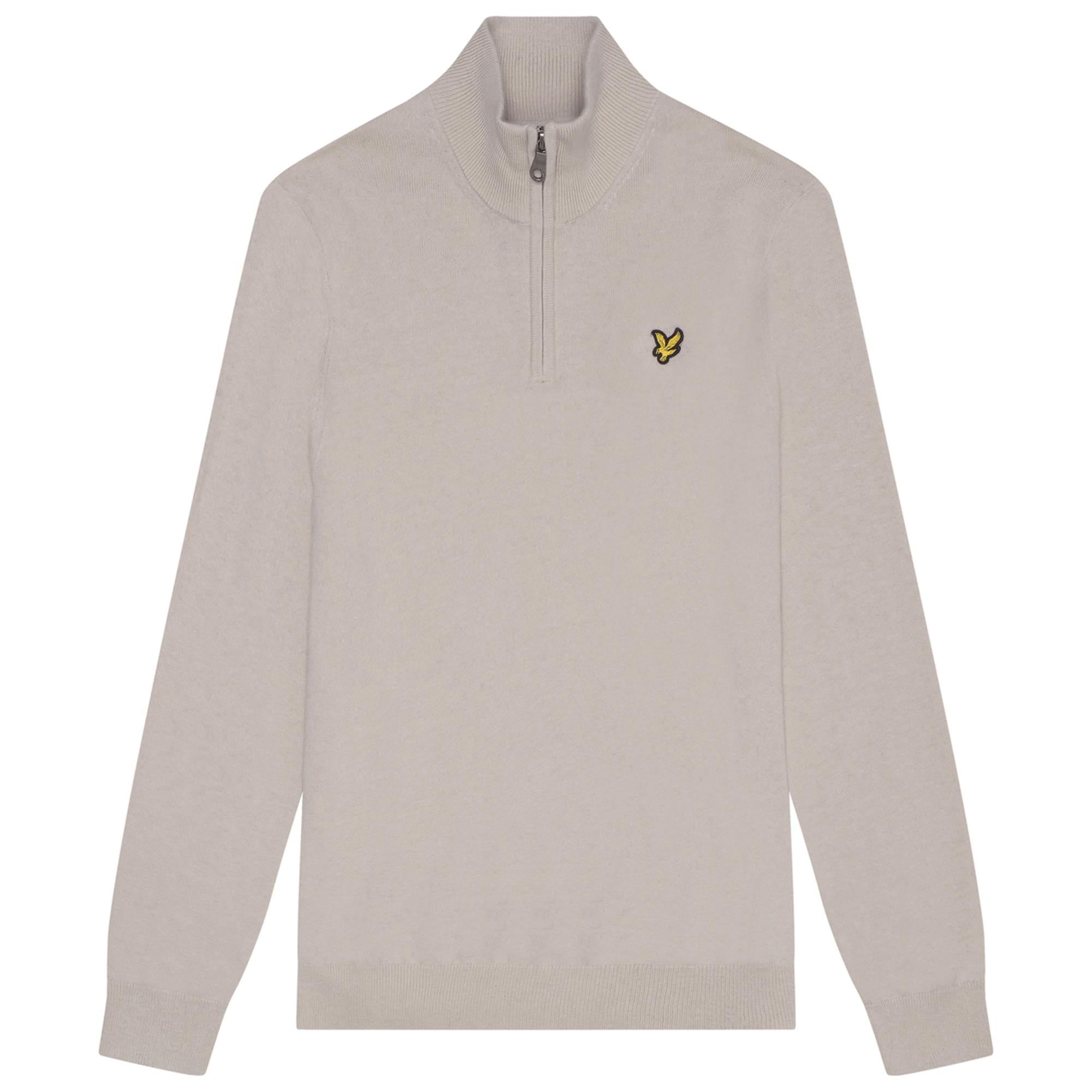 Lyle & Scott Cotton Merion Quarter Zip Jumper Cove