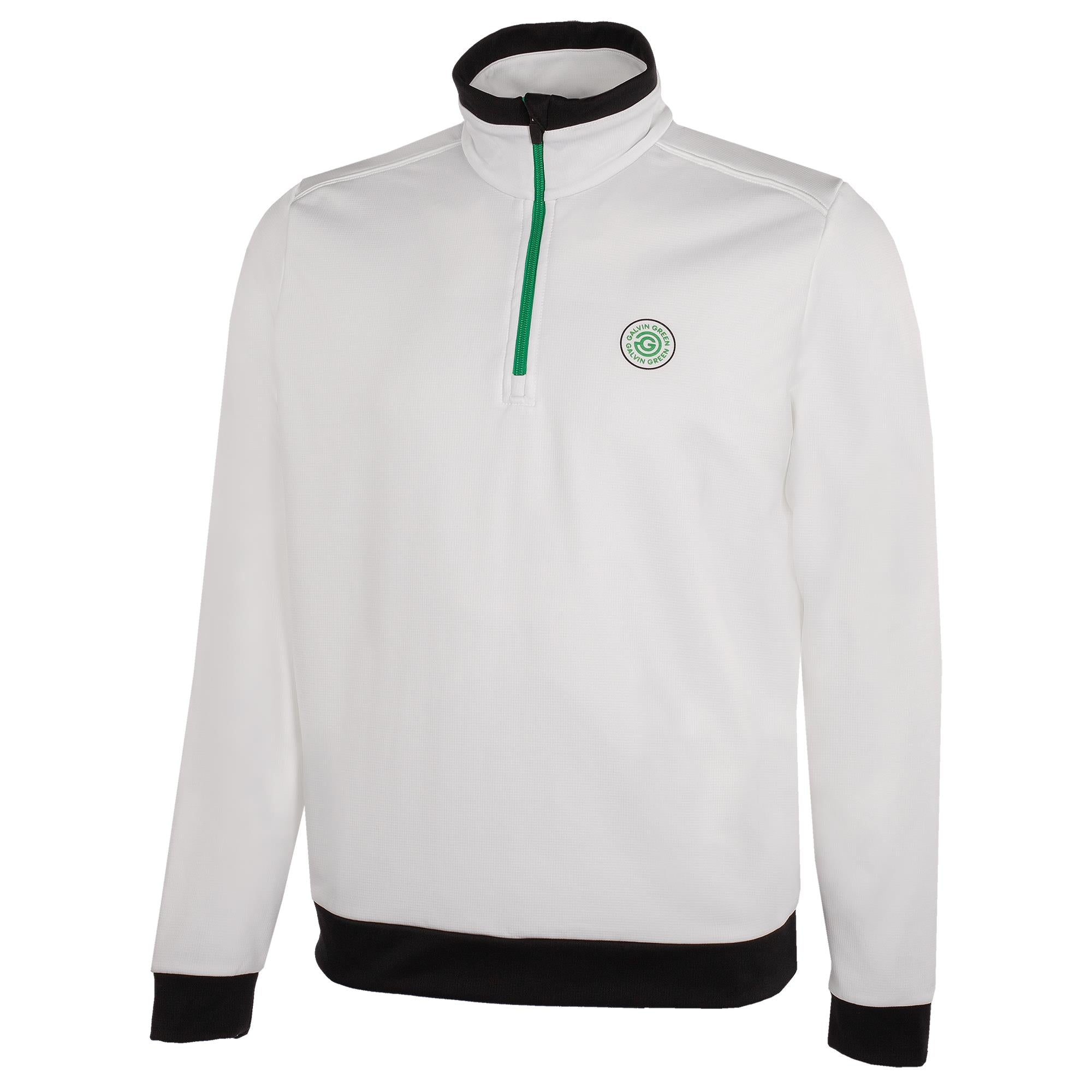 Galvin Green Dario Insula Mens Golf Mid Layer White/Golf Green