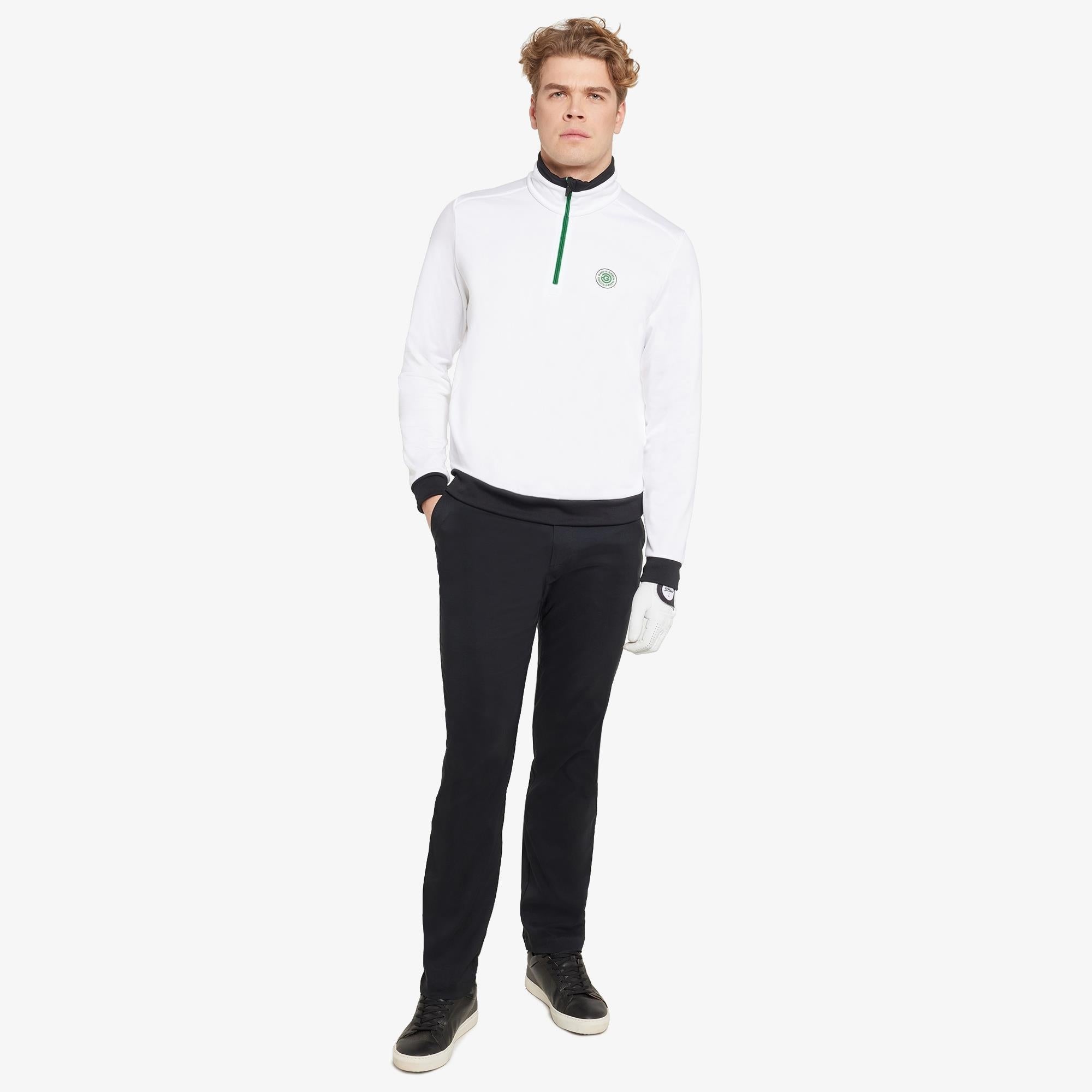 Galvin Green Dario Insula Mens Golf Mid Layer White/Golf Green