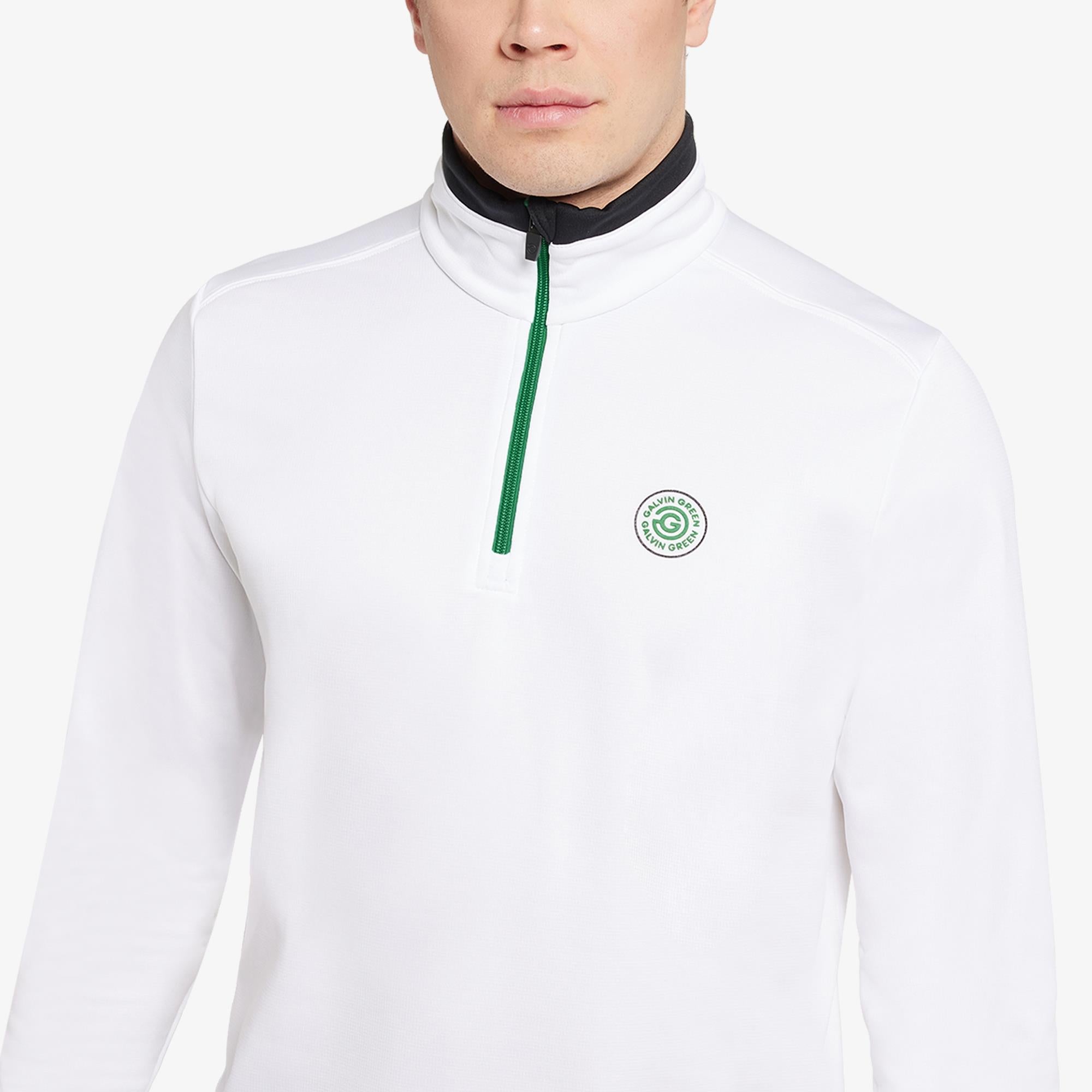 Galvin Green Dario Insula Mens Golf Mid Layer White/Golf Green