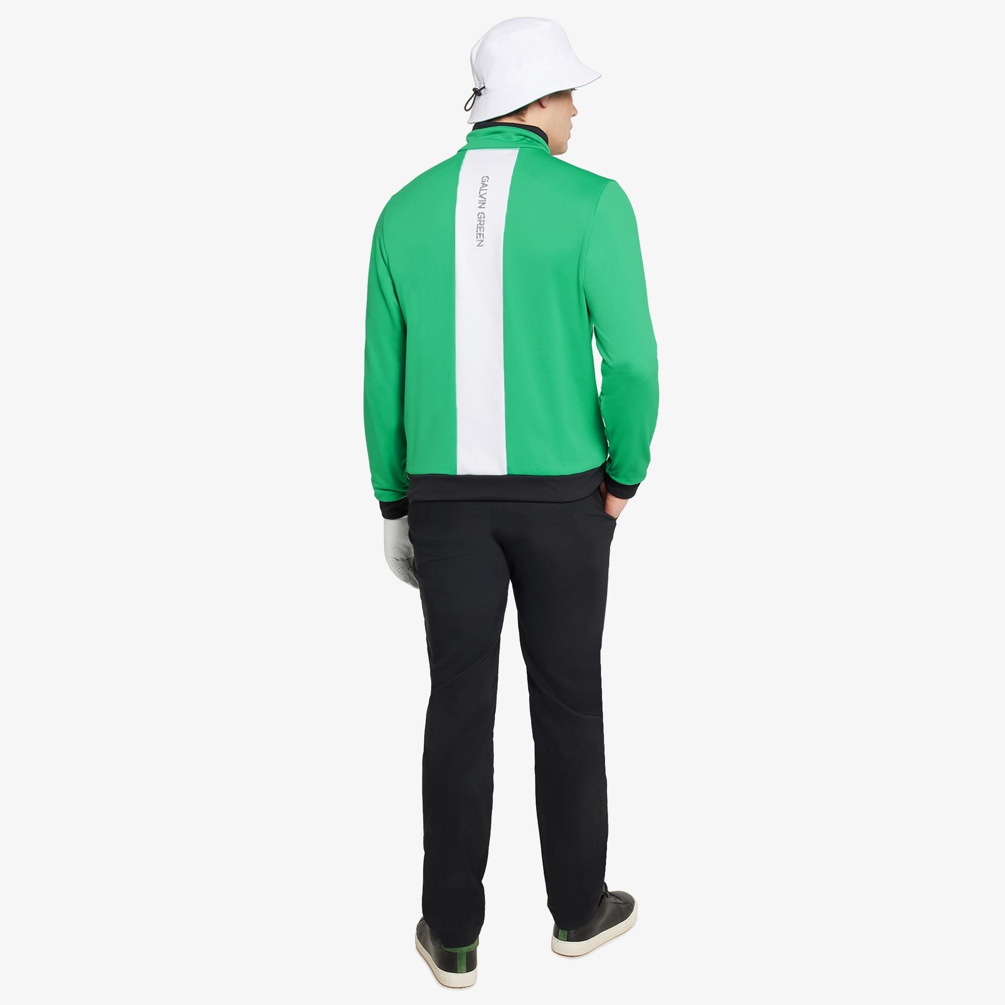 Galvin Green Dario Insula Mens Golf Mid Layer Golf Green/White