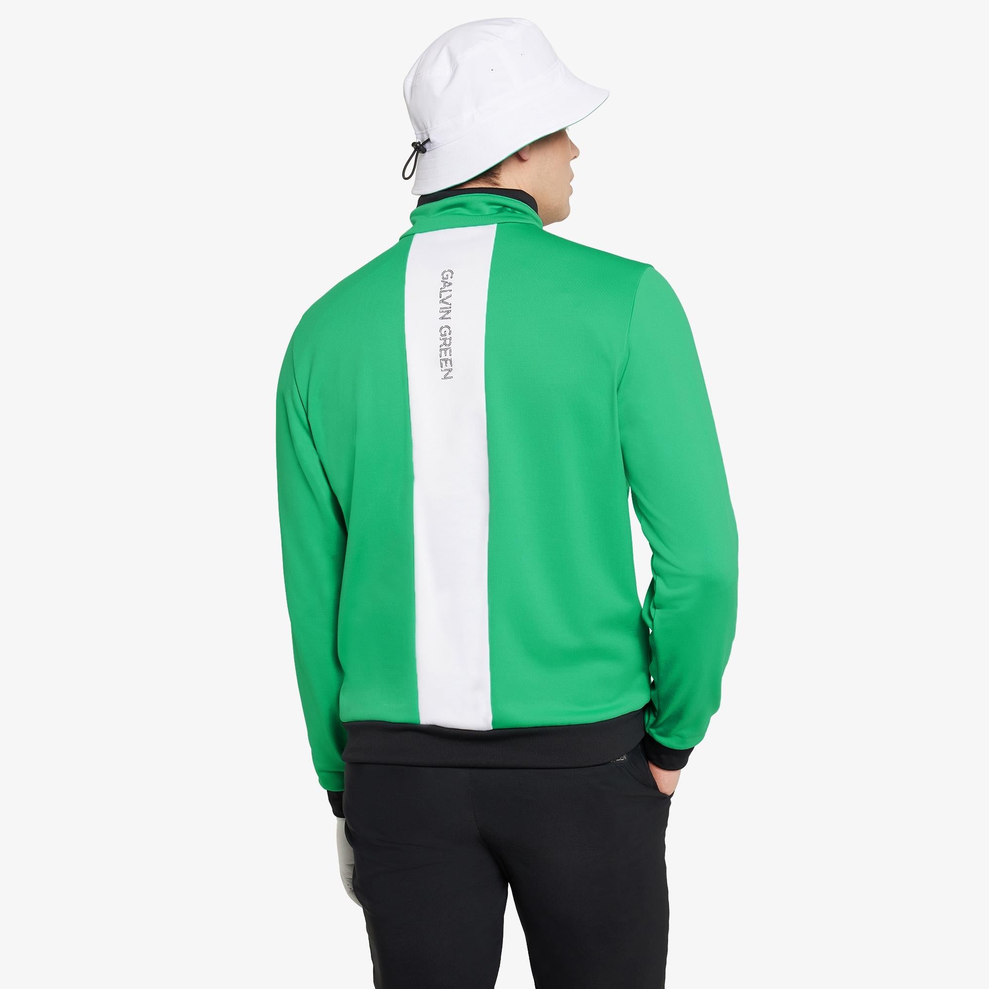 Galvin Green Dario Insula Mens Golf Mid Layer Golf Green/White
