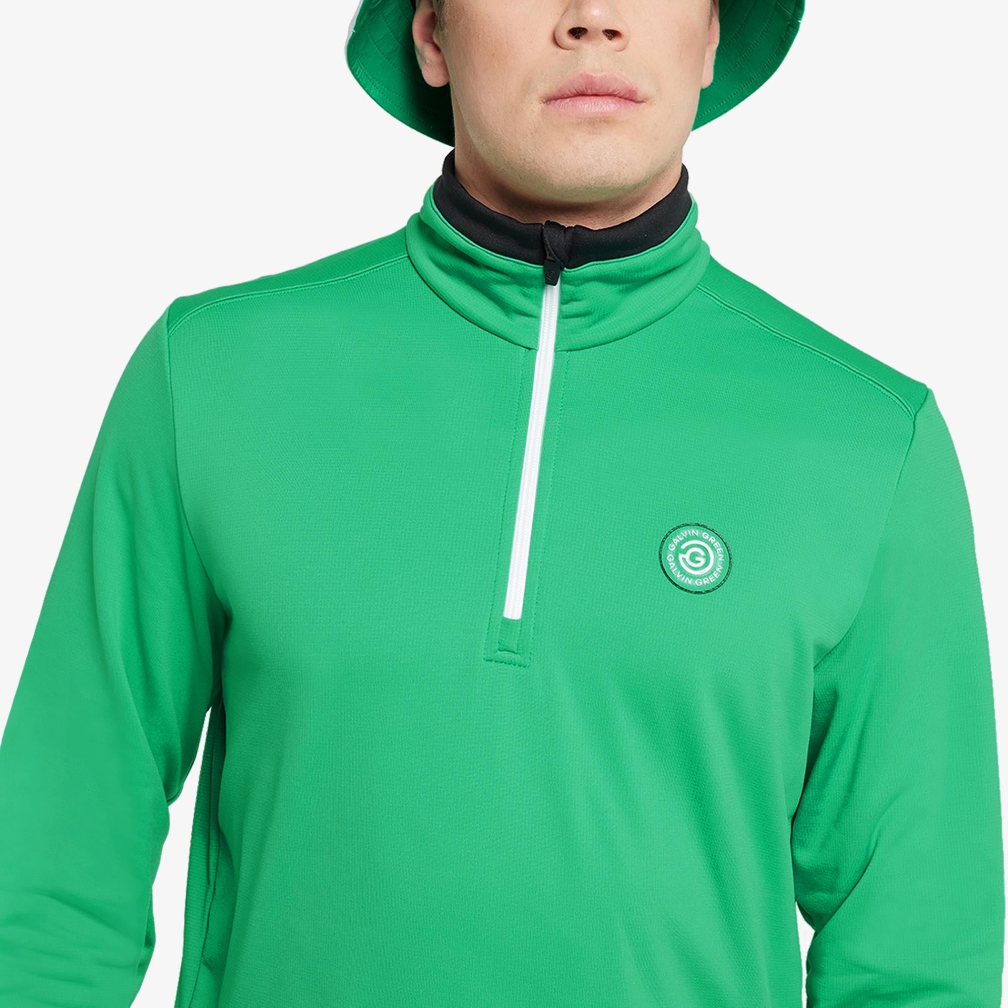 Galvin Green Dario Insula Mens Golf Mid Layer Golf Green/White