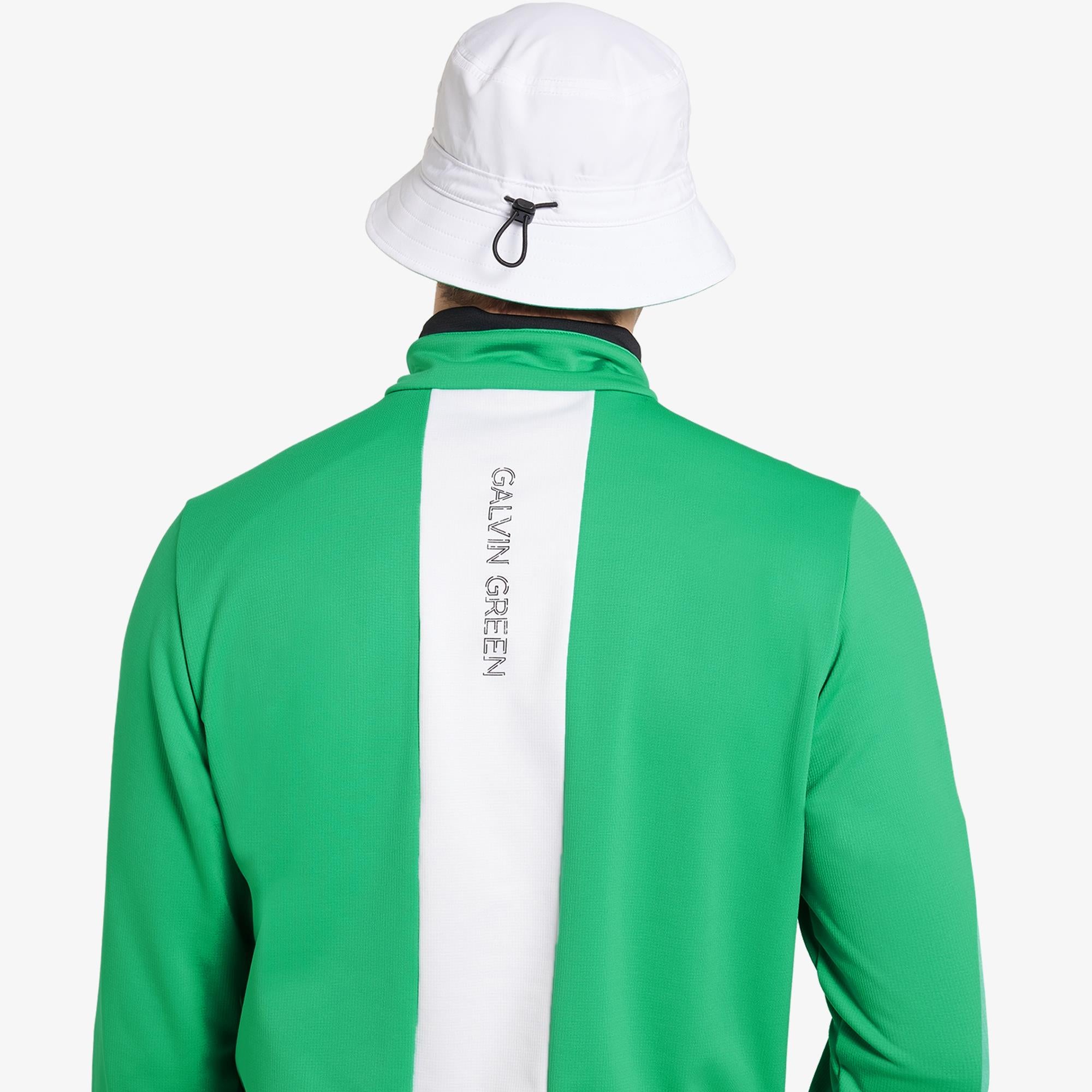 Galvin Green Dario Insula Mens Golf Mid Layer Golf Green/White