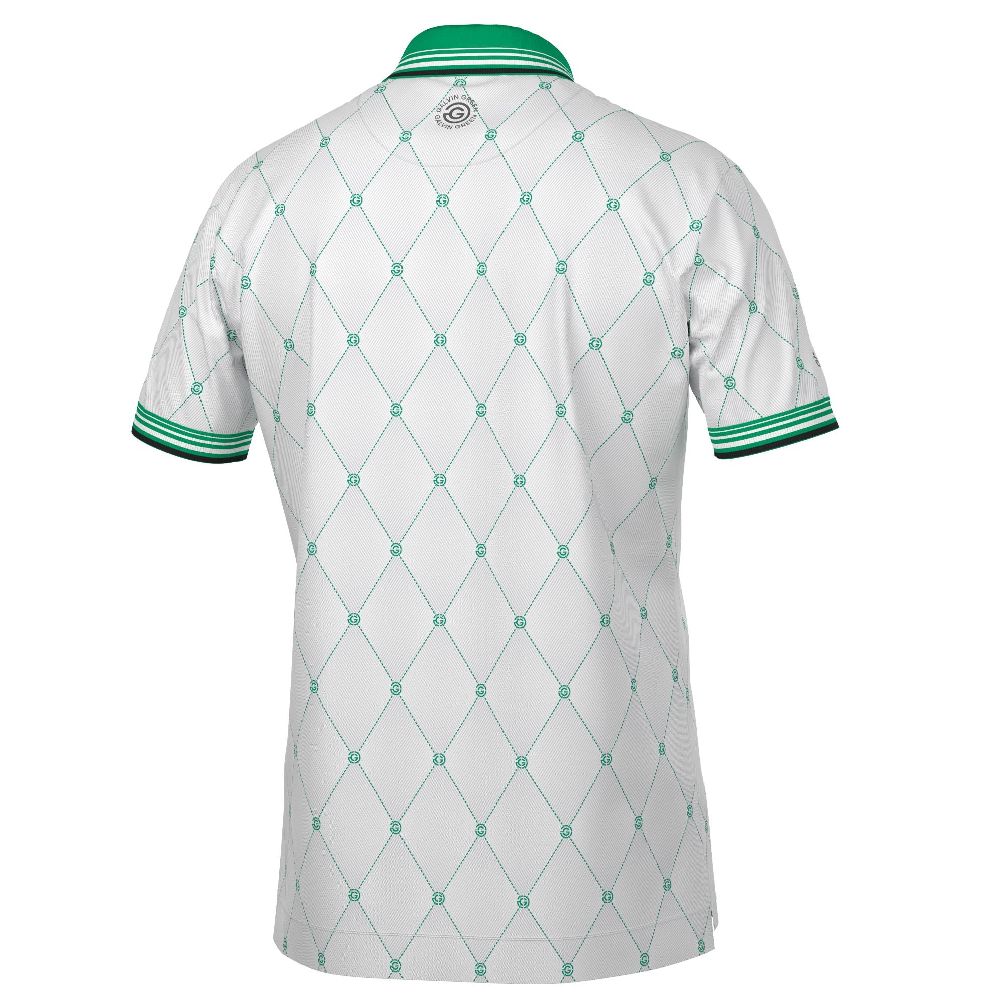Galvin Green Miguel Ventil8+ Mens Golf Polo Shirt White/Golf Green
