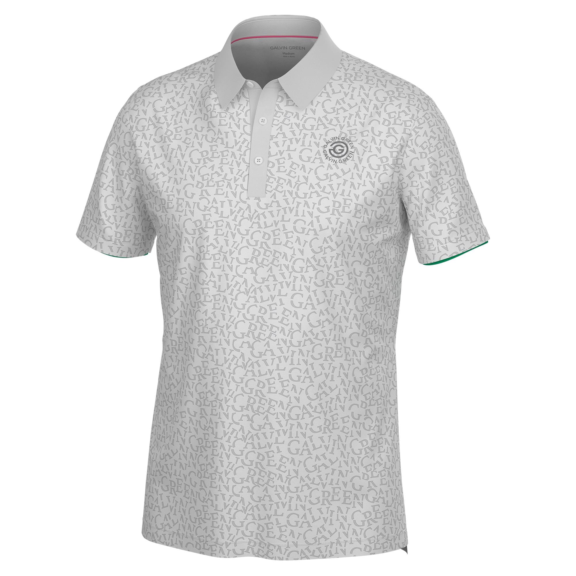 Galvin Green Milton Ventil8+ Mens Golf Polo Shirt White/Golf Green