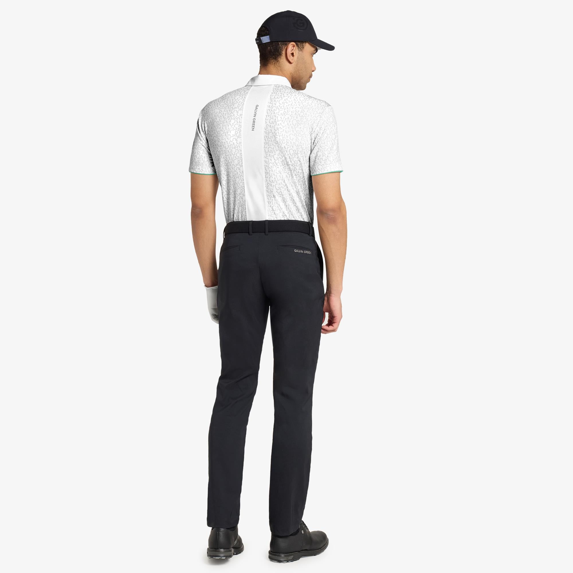 Galvin Green Milton Ventil8+ Mens Golf Polo Shirt White/Golf Green