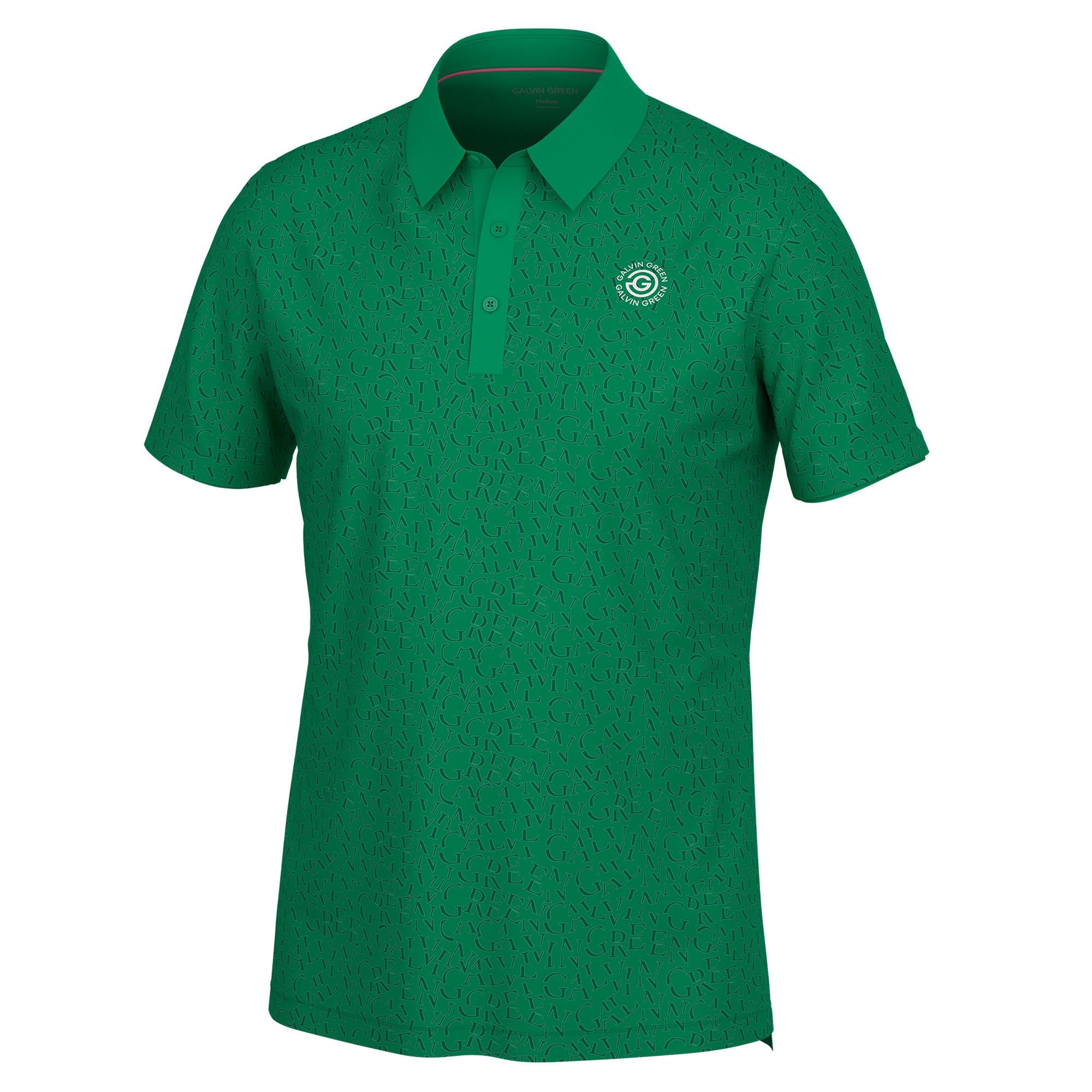 Galvin Green Milton Ventil8+ Mens Golf Polo Shirt Golf Green/White