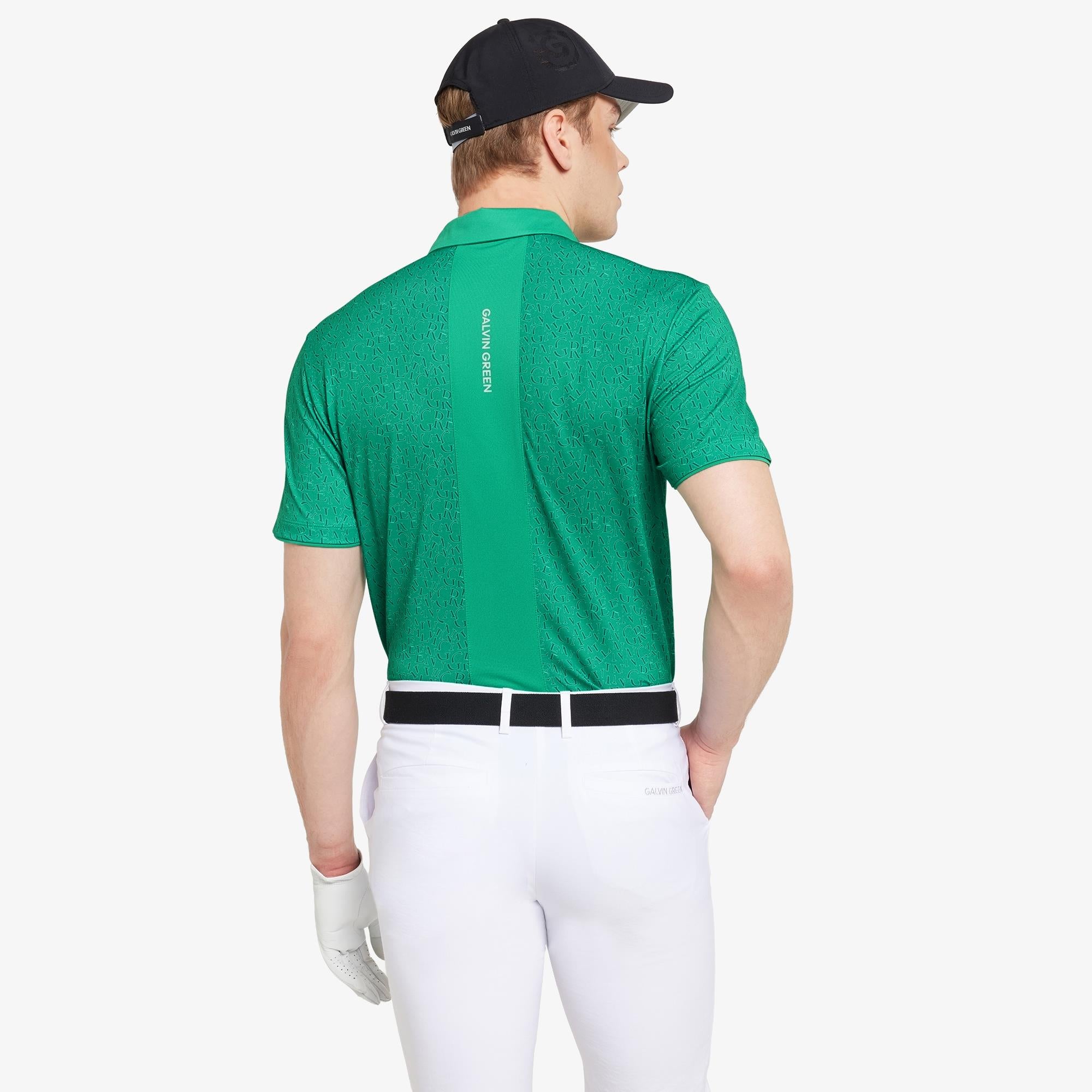 Galvin Green Milton Ventil8+ Mens Golf Polo Shirt Golf Green/White