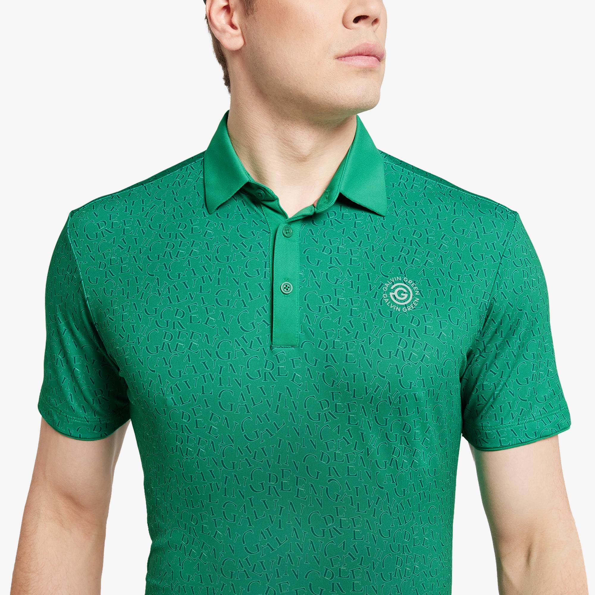 Galvin Green Milton Ventil8+ Mens Golf Polo Shirt Golf Green/White