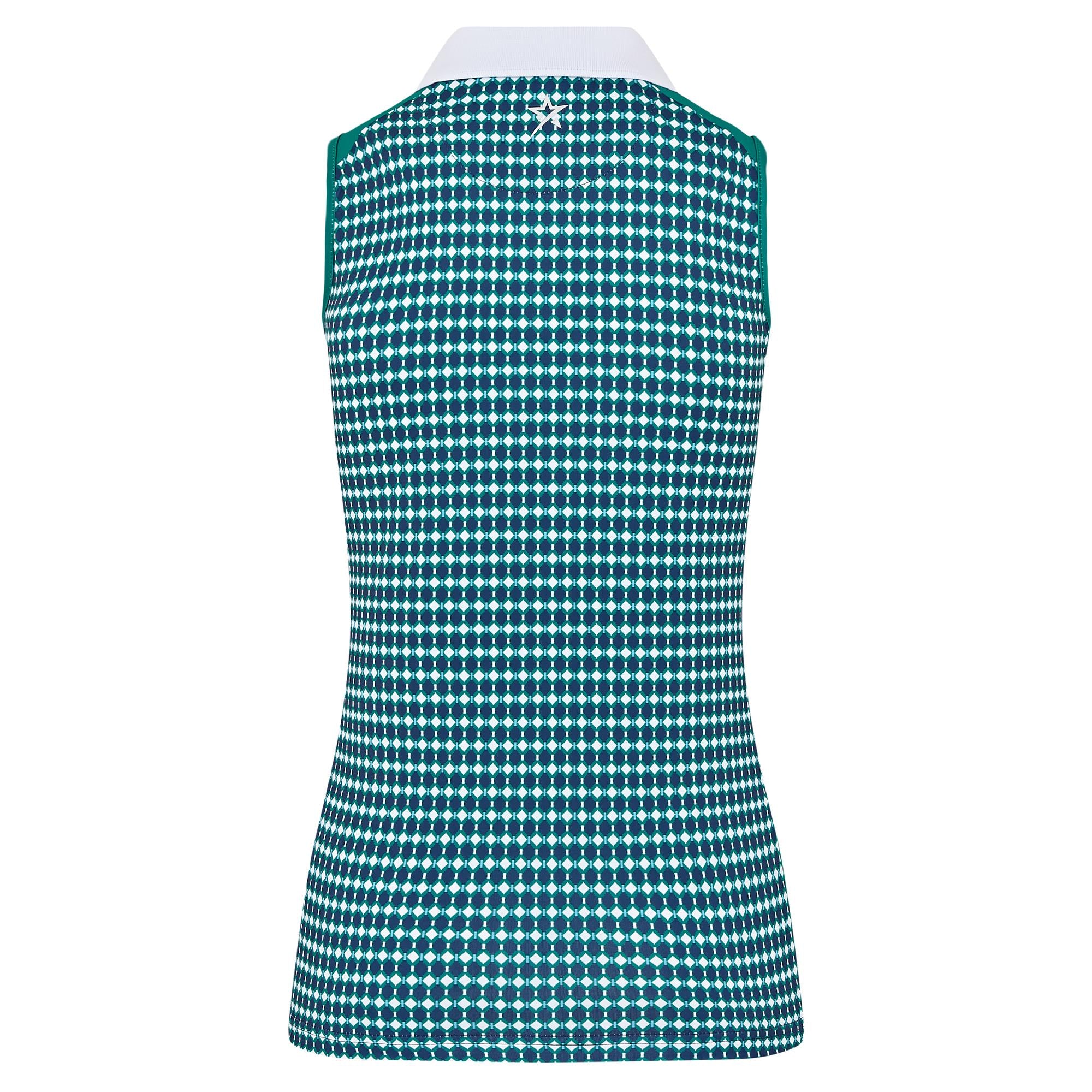 Swing Out Sister Beth Pattern Ladies Golf Polo Shirt Aquatic Awe