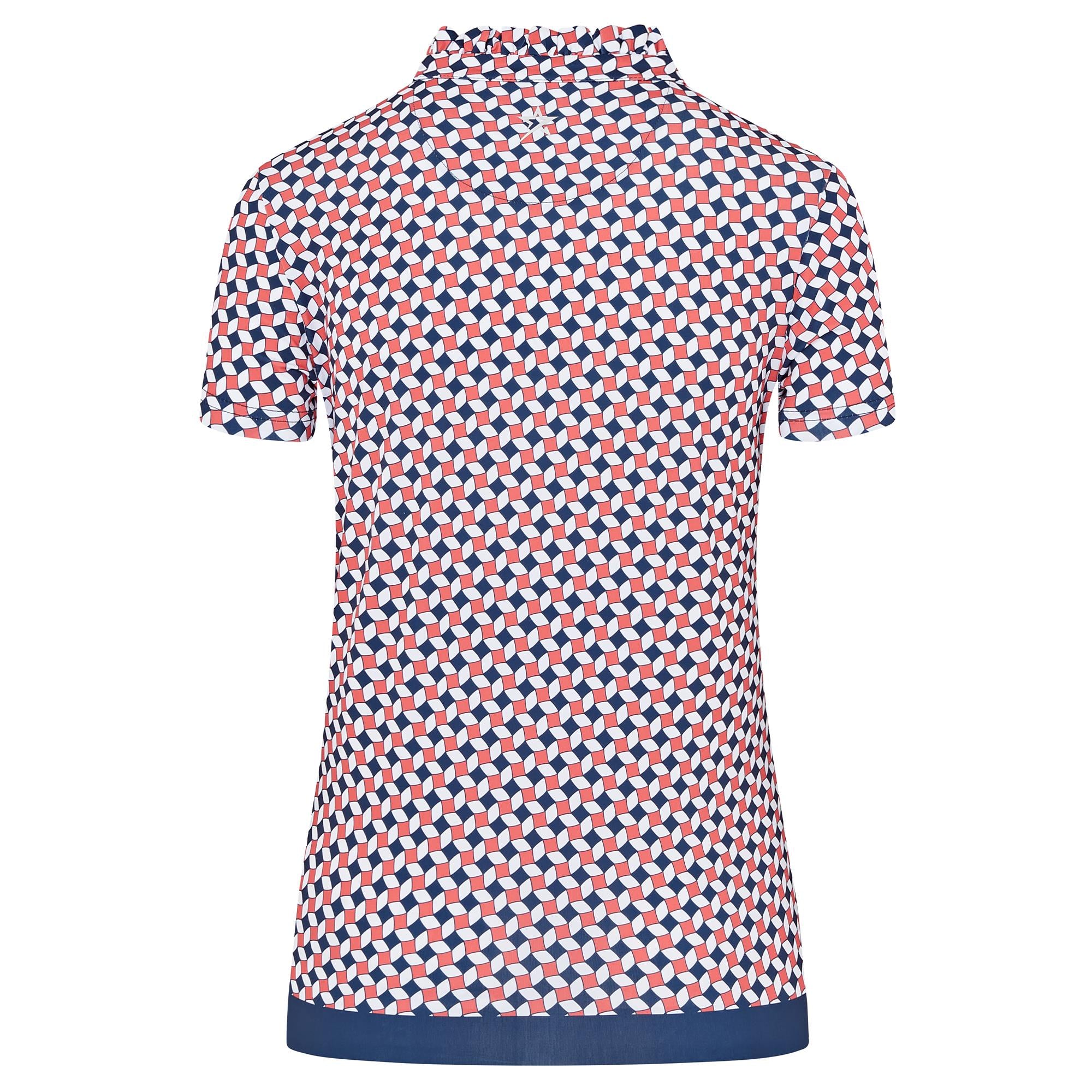 Swing Out Sister Leona Pattern Frill Ladies Golf Polo Shirt Jumping Beans