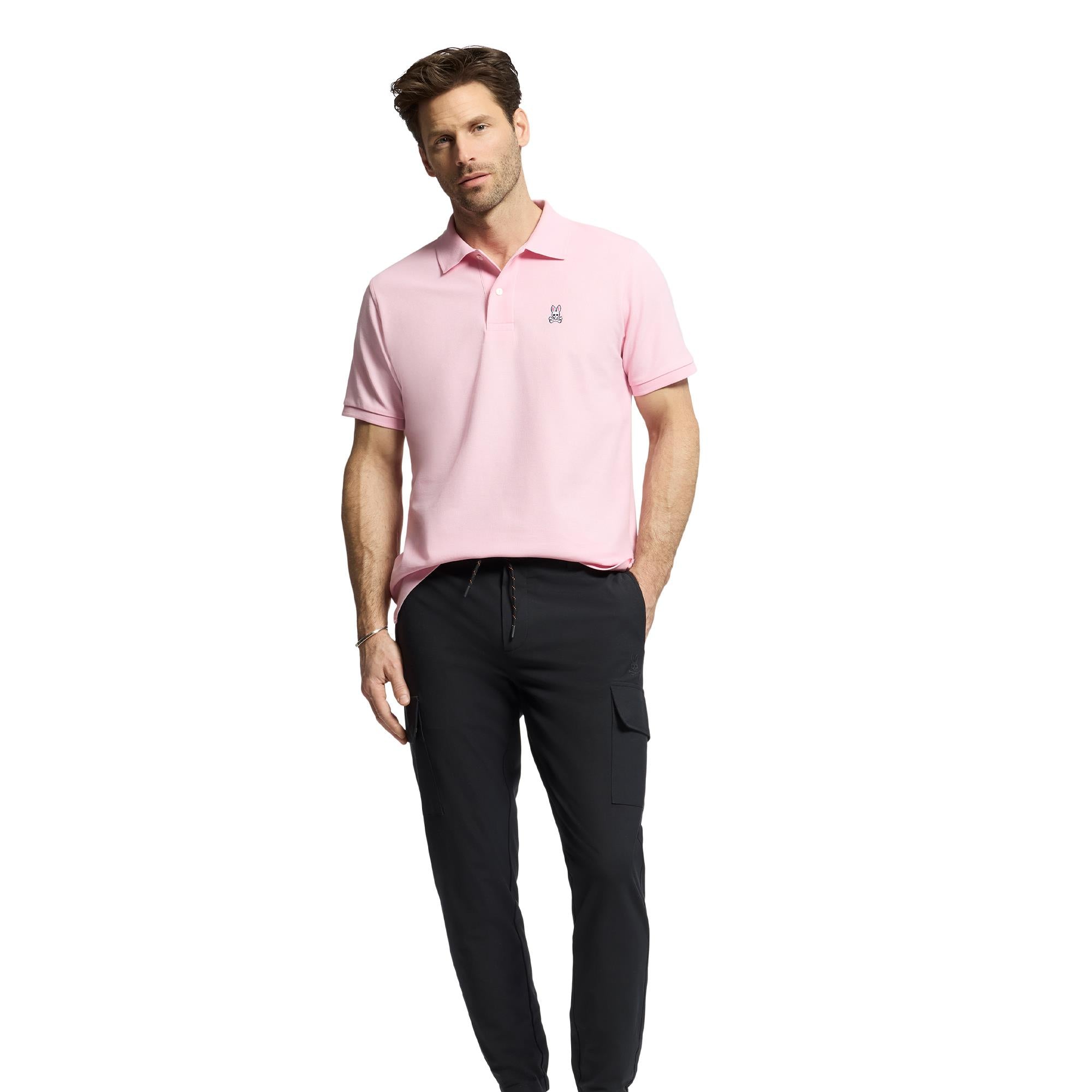 Psycho Bunny Classic Pique Polo Shirt Romance Rose